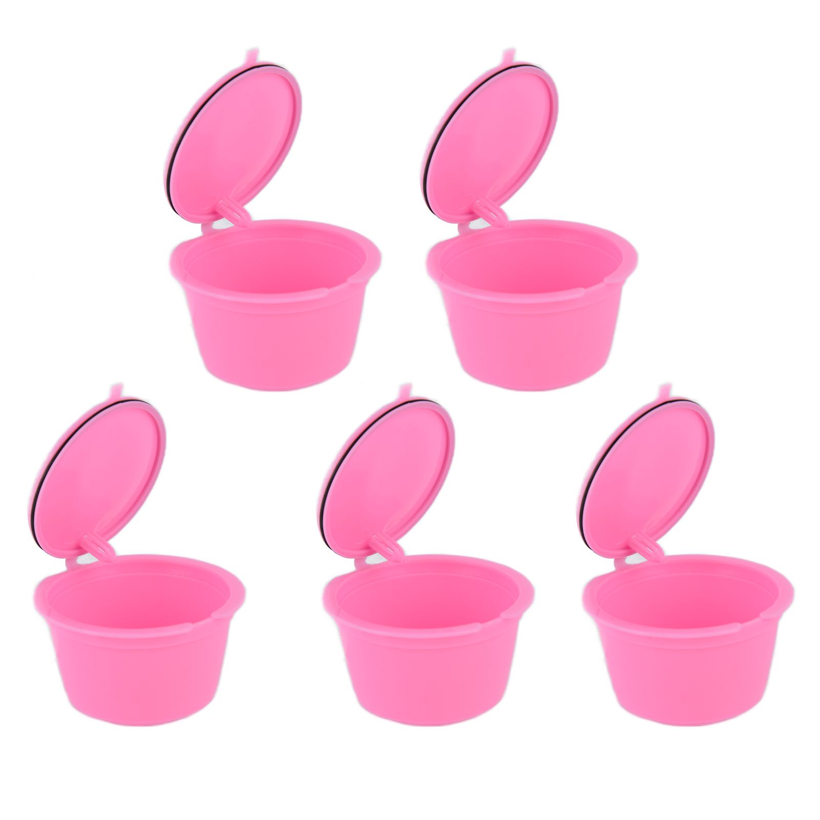 5Pcs 50ml Coffee Capsule Reusable Coffee Filter Cup with Spoon for DOLCE GUSTO view 6