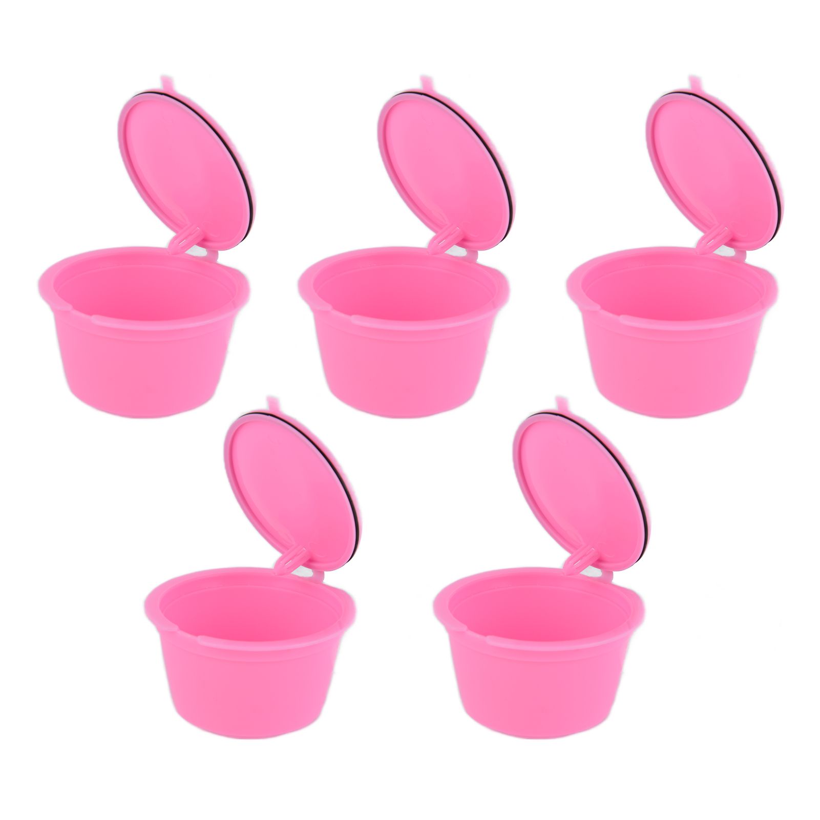 5Pcs 50ml Coffee Capsule Reusable Coffee Filter Cup with Spoon for DOLCE GUSTO view 7