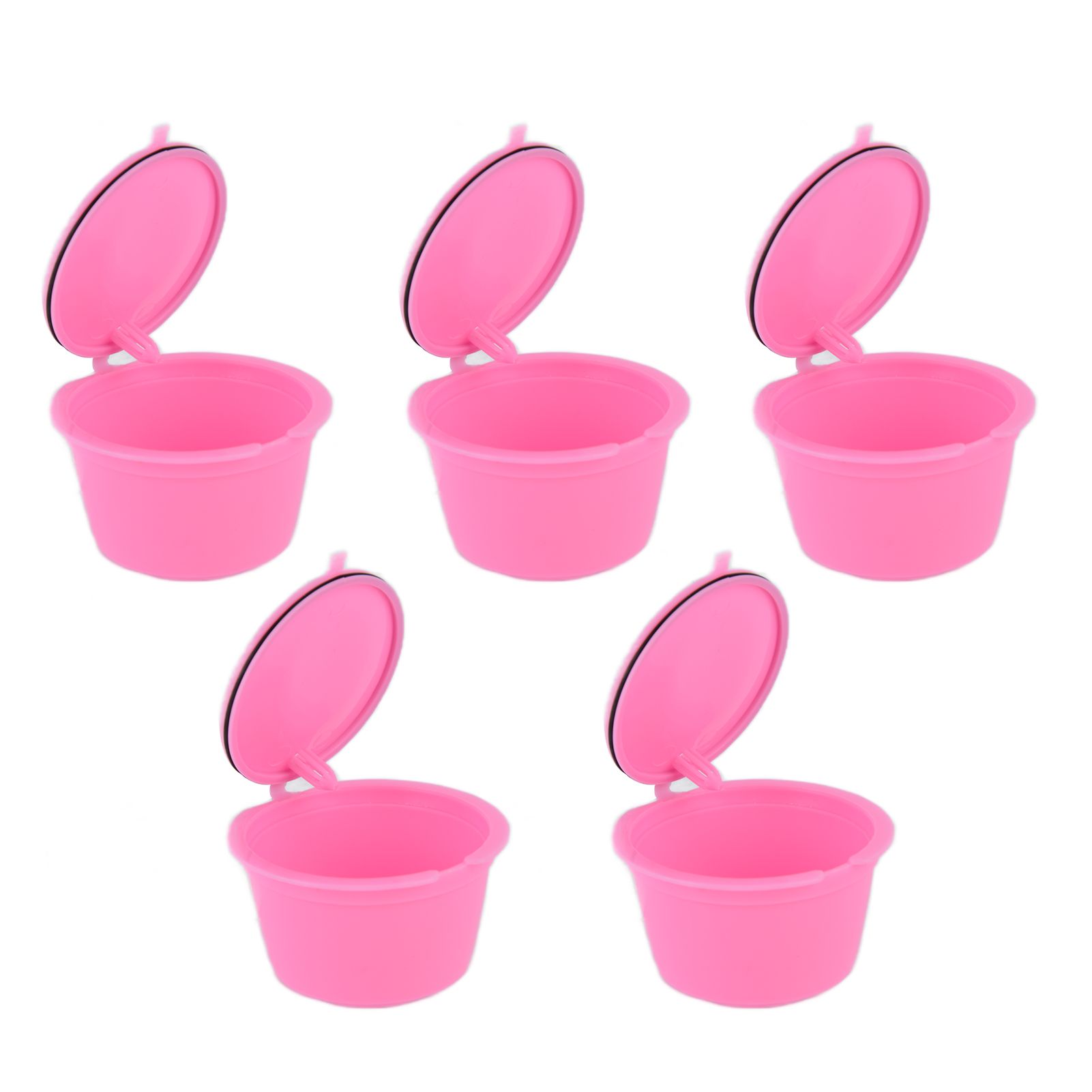5Pcs 50ml Coffee Capsule Reusable Coffee Filter Cup with Spoon for DOLCE GUSTO view 8