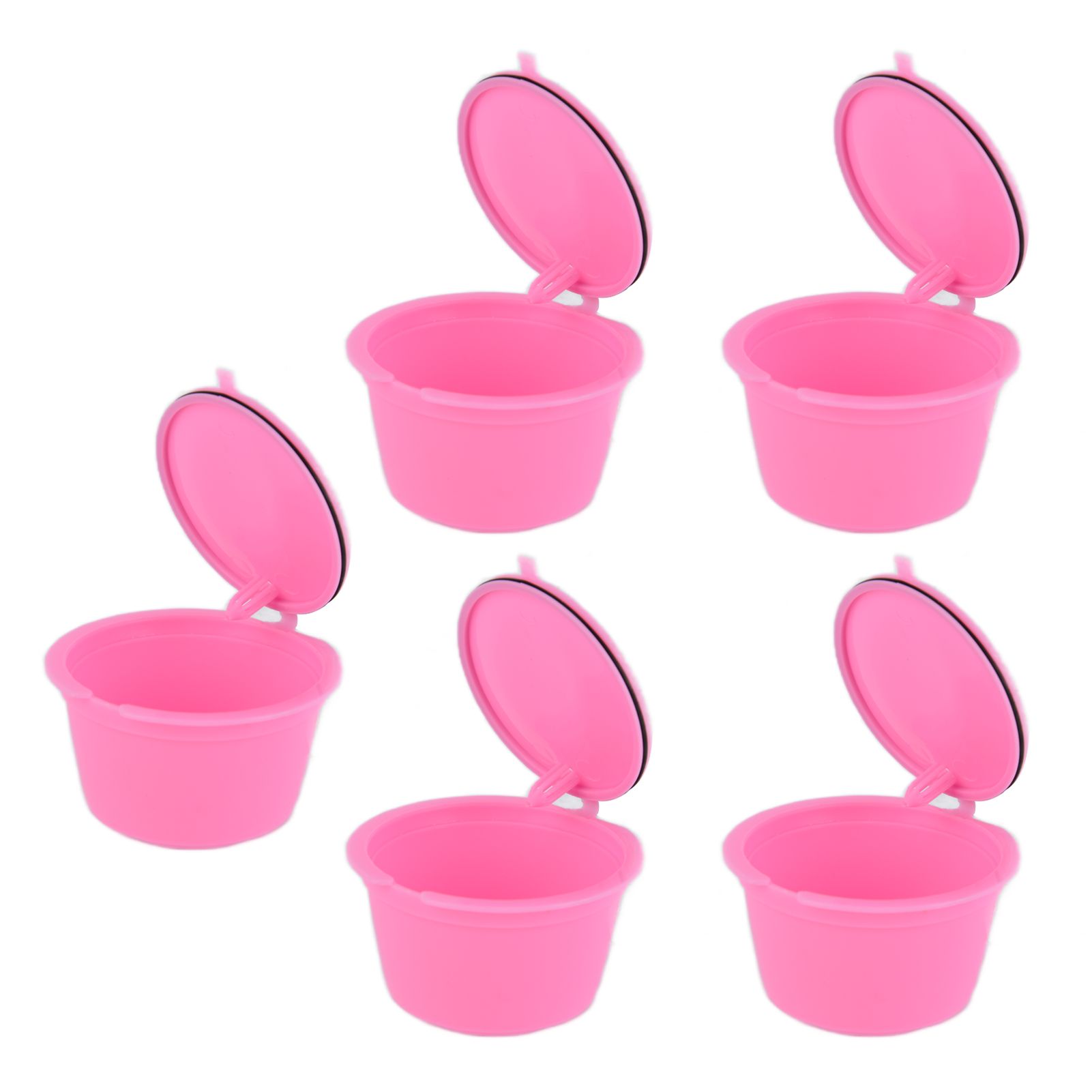 5Pcs 50ml Coffee Capsule Reusable Coffee Filter Cup with Spoon for DOLCE GUSTO view 9