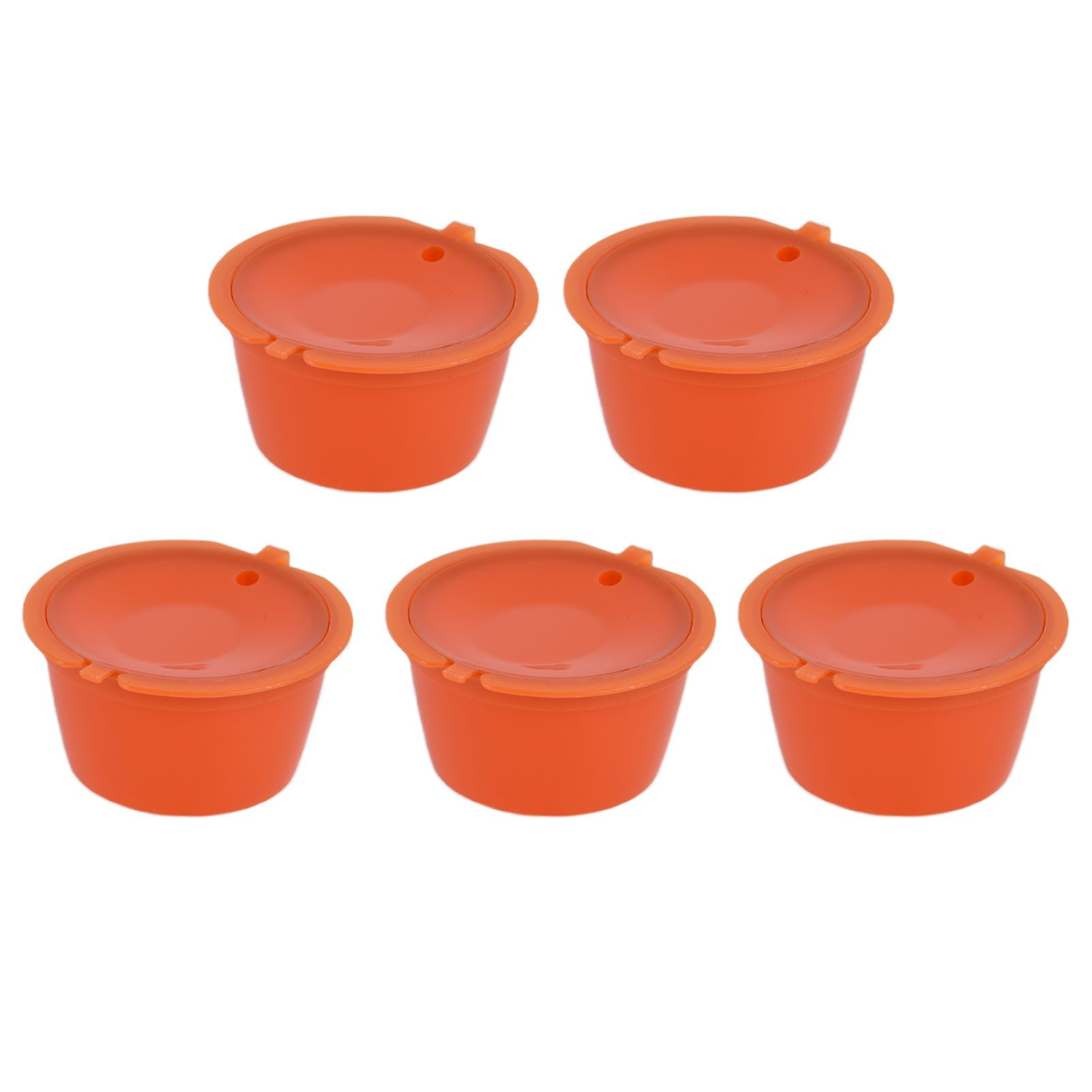 5Pcs 50ml Coffee Capsule Reusable Coffee Filter Cup with Spoon for DOLCE GUSTO view 3