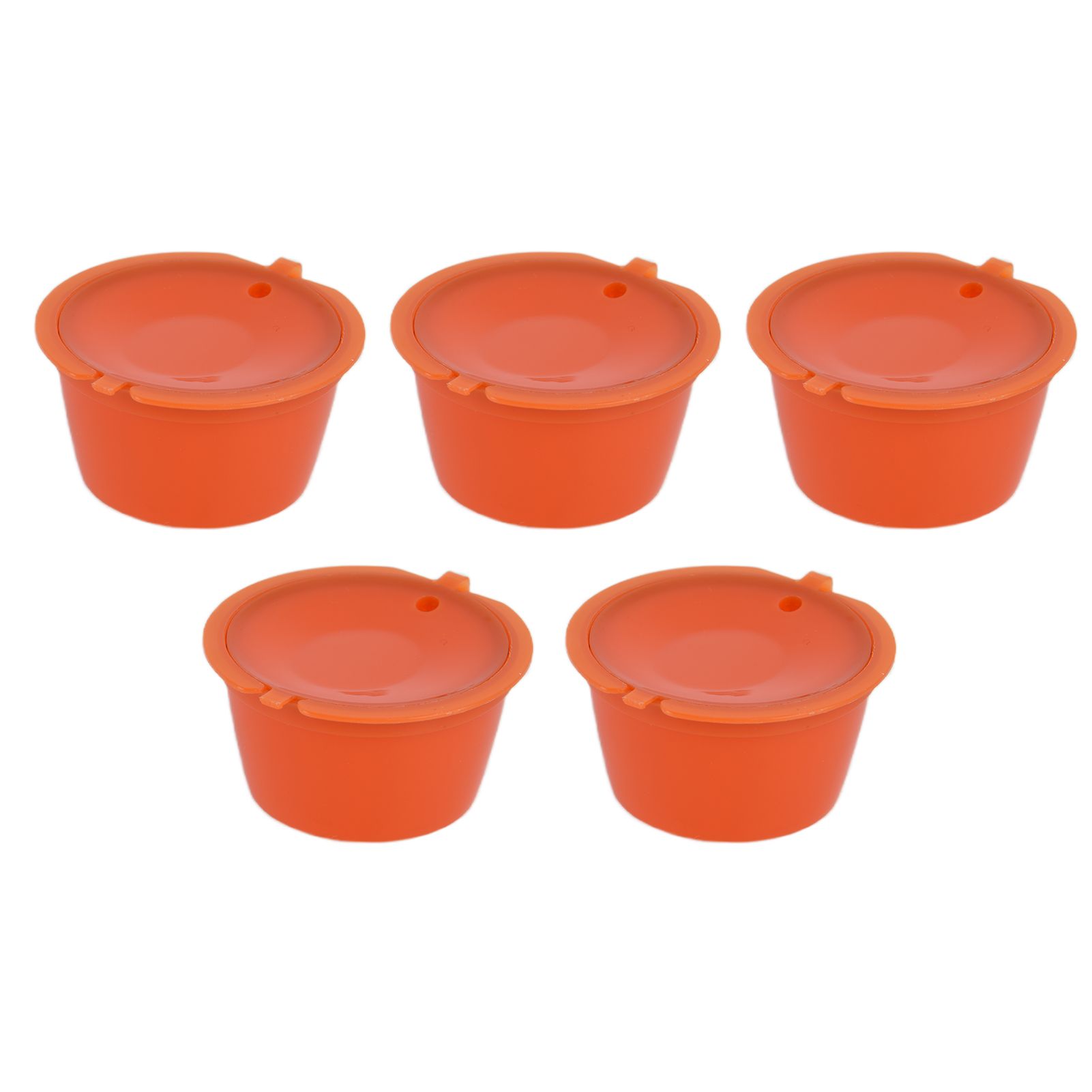 5Pcs 50ml Coffee Capsule Reusable Coffee Filter Cup with Spoon for DOLCE GUSTO view 4