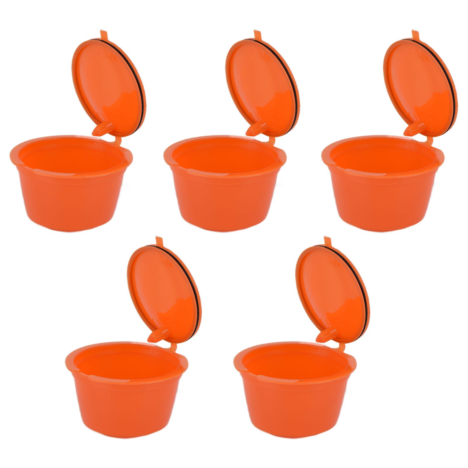 5Pcs 50ml Coffee Capsule Reusable Coffee Filter Cup with Spoon for DOLCE GUSTO view 6