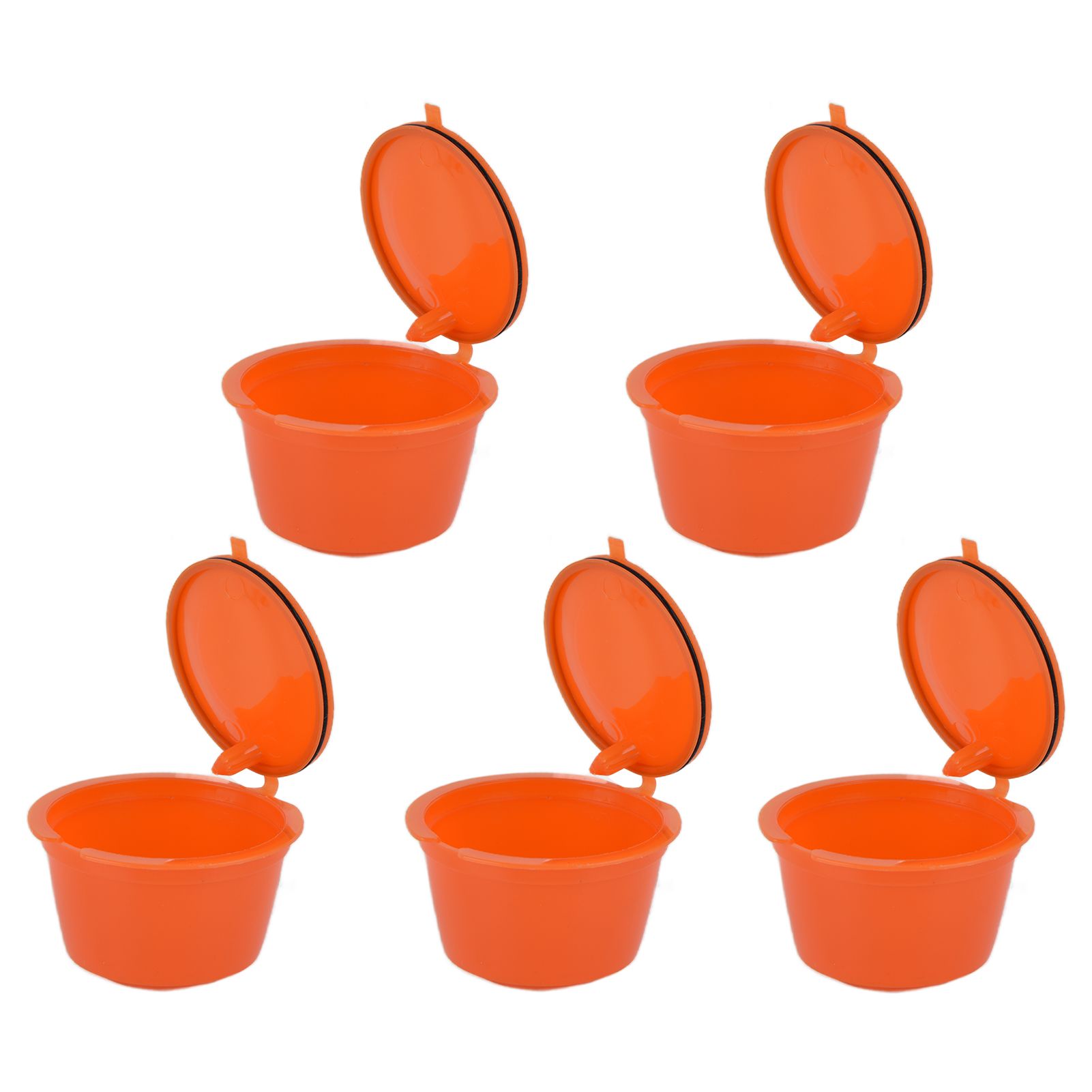 5Pcs 50ml Coffee Capsule Reusable Coffee Filter Cup with Spoon for DOLCE GUSTO view 7
