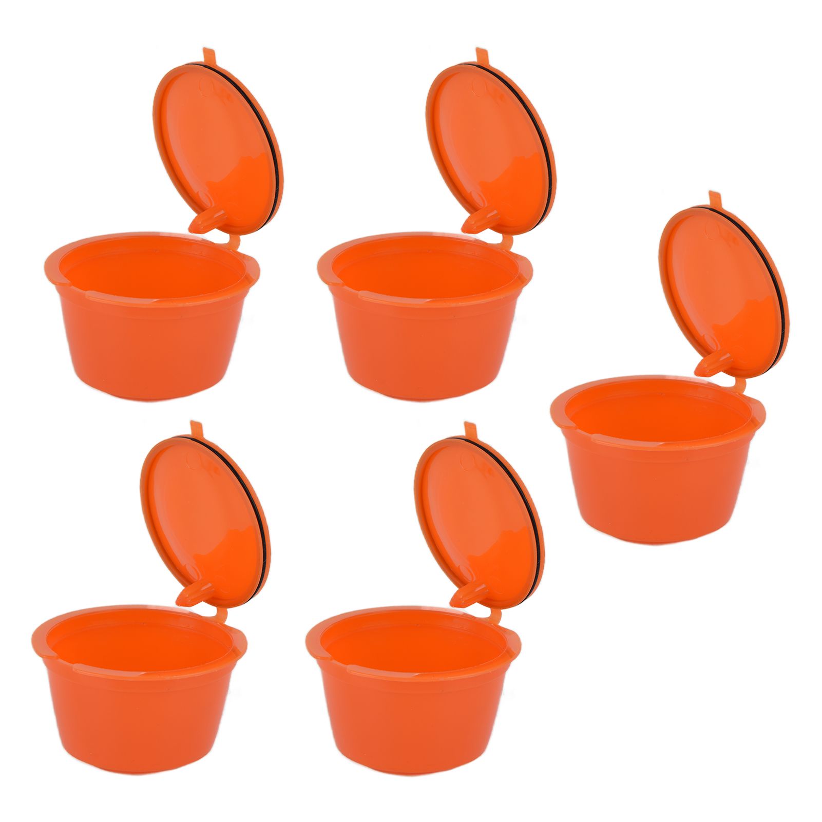 5Pcs 50ml Coffee Capsule Reusable Coffee Filter Cup with Spoon for DOLCE GUSTO view 8