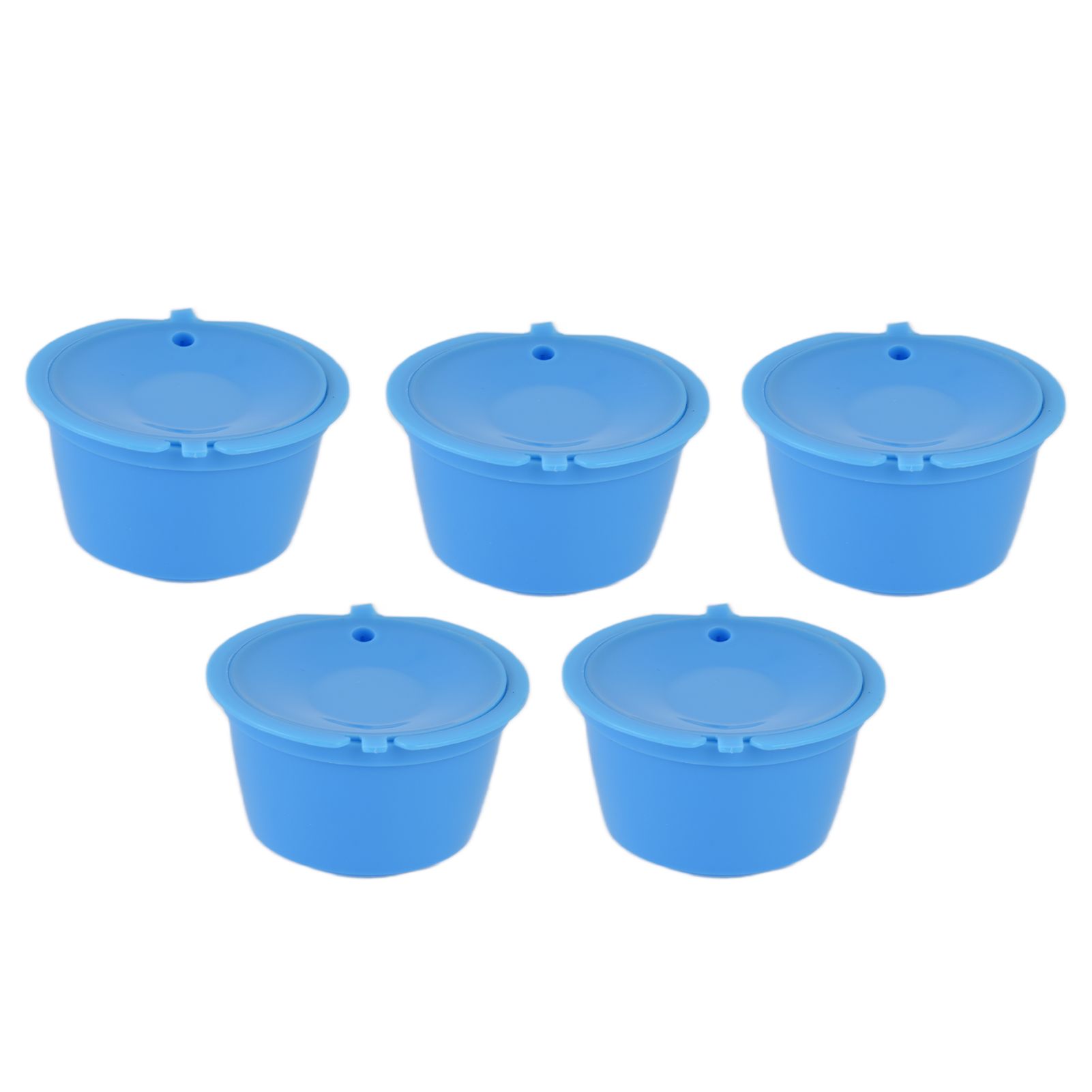 5Pcs 50ml Coffee Capsule Reusable Coffee Filter Cup with Spoon for DOLCE GUSTO view 2