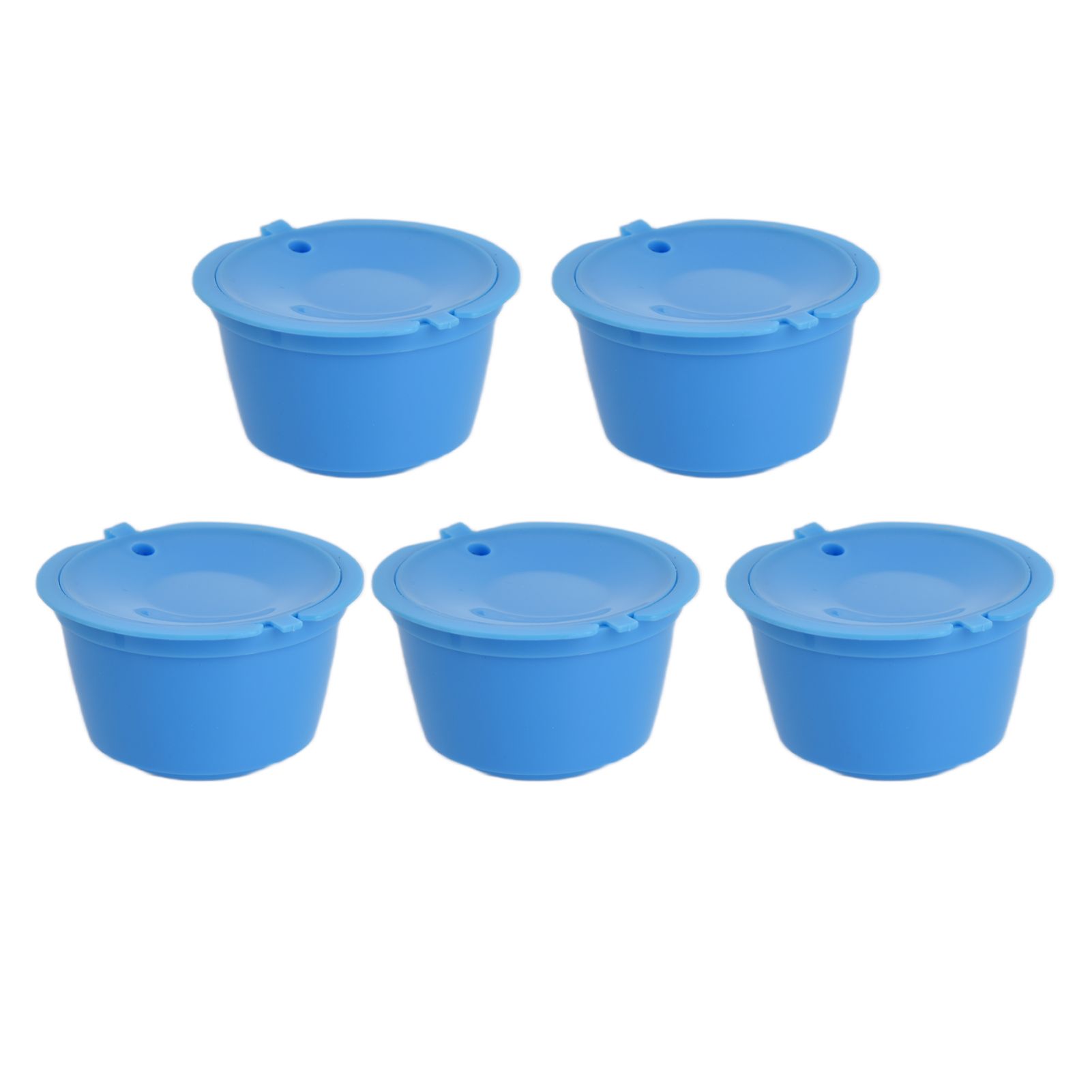 5Pcs 50ml Coffee Capsule Reusable Coffee Filter Cup with Spoon for DOLCE GUSTO view 3