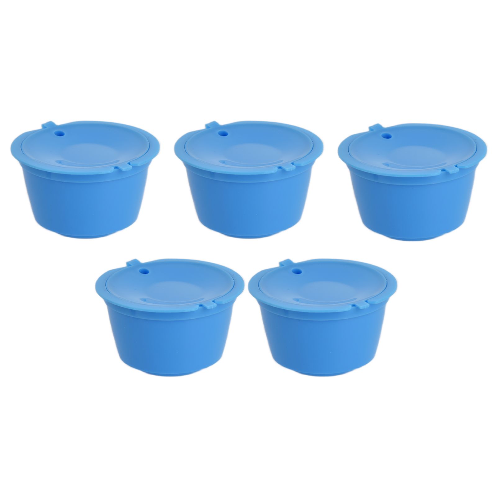 5Pcs 50ml Coffee Capsule Reusable Coffee Filter Cup with Spoon for DOLCE GUSTO view 4