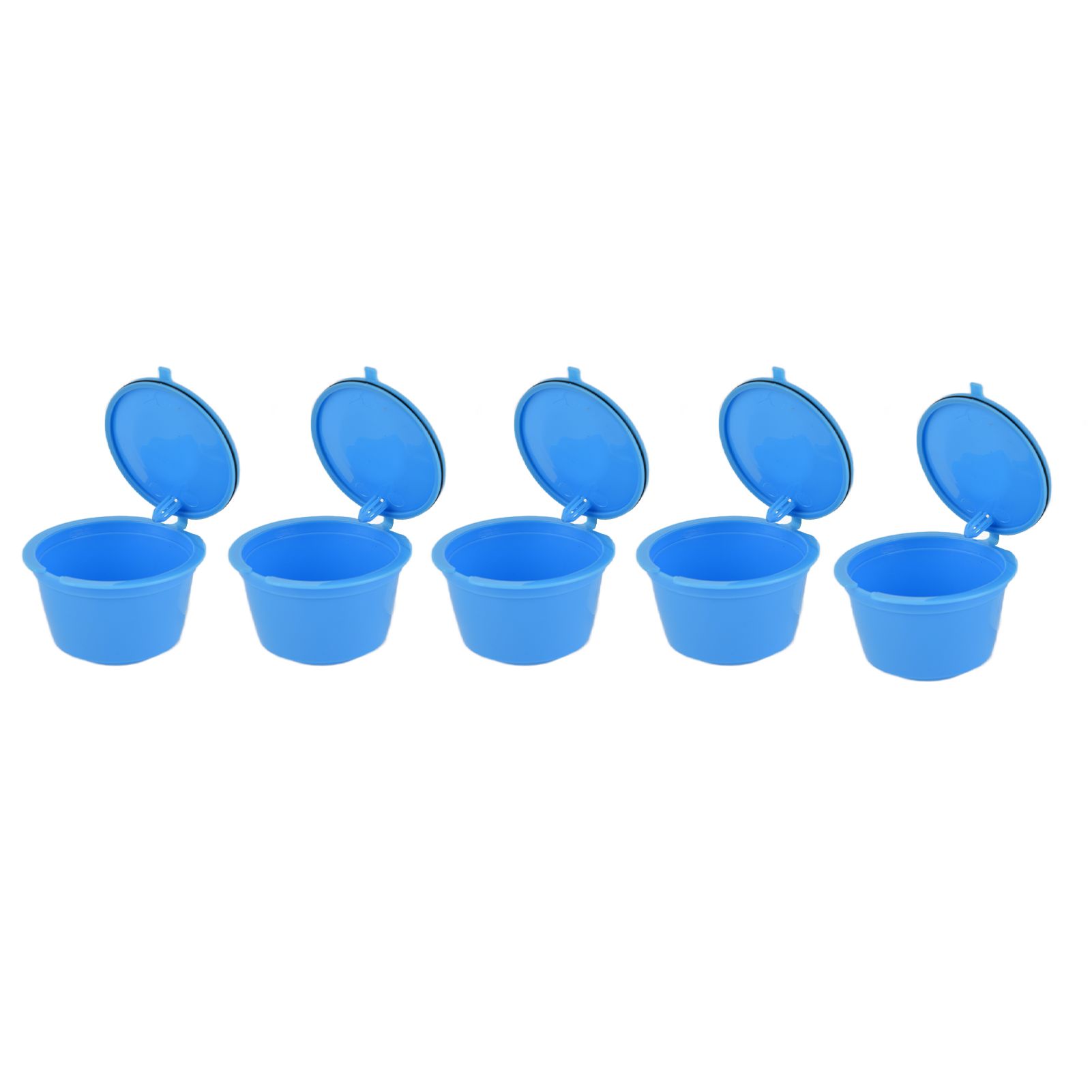 5Pcs 50ml Coffee Capsule Reusable Coffee Filter Cup with Spoon for DOLCE GUSTO view 6