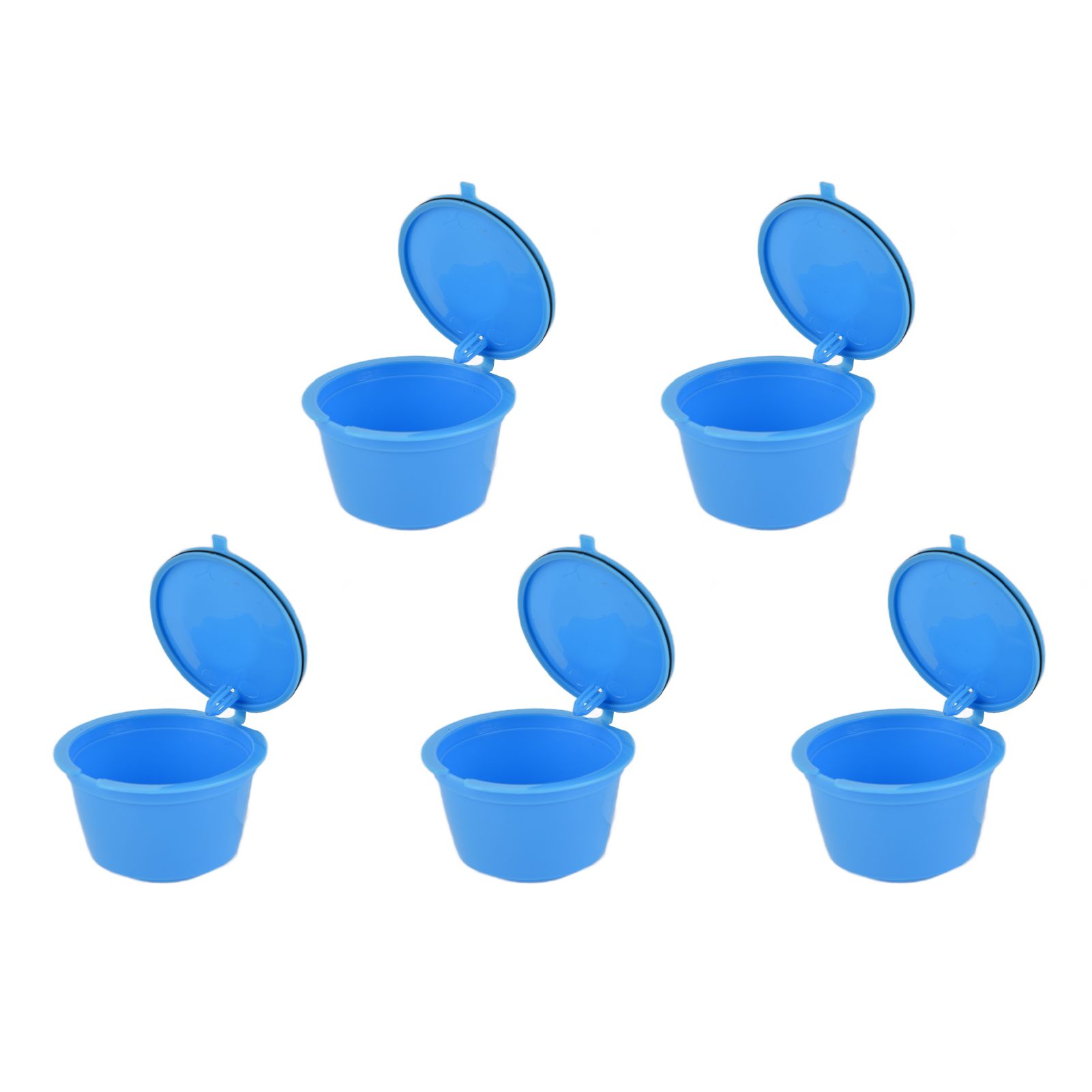 5Pcs 50ml Coffee Capsule Reusable Coffee Filter Cup with Spoon for DOLCE GUSTO view 7