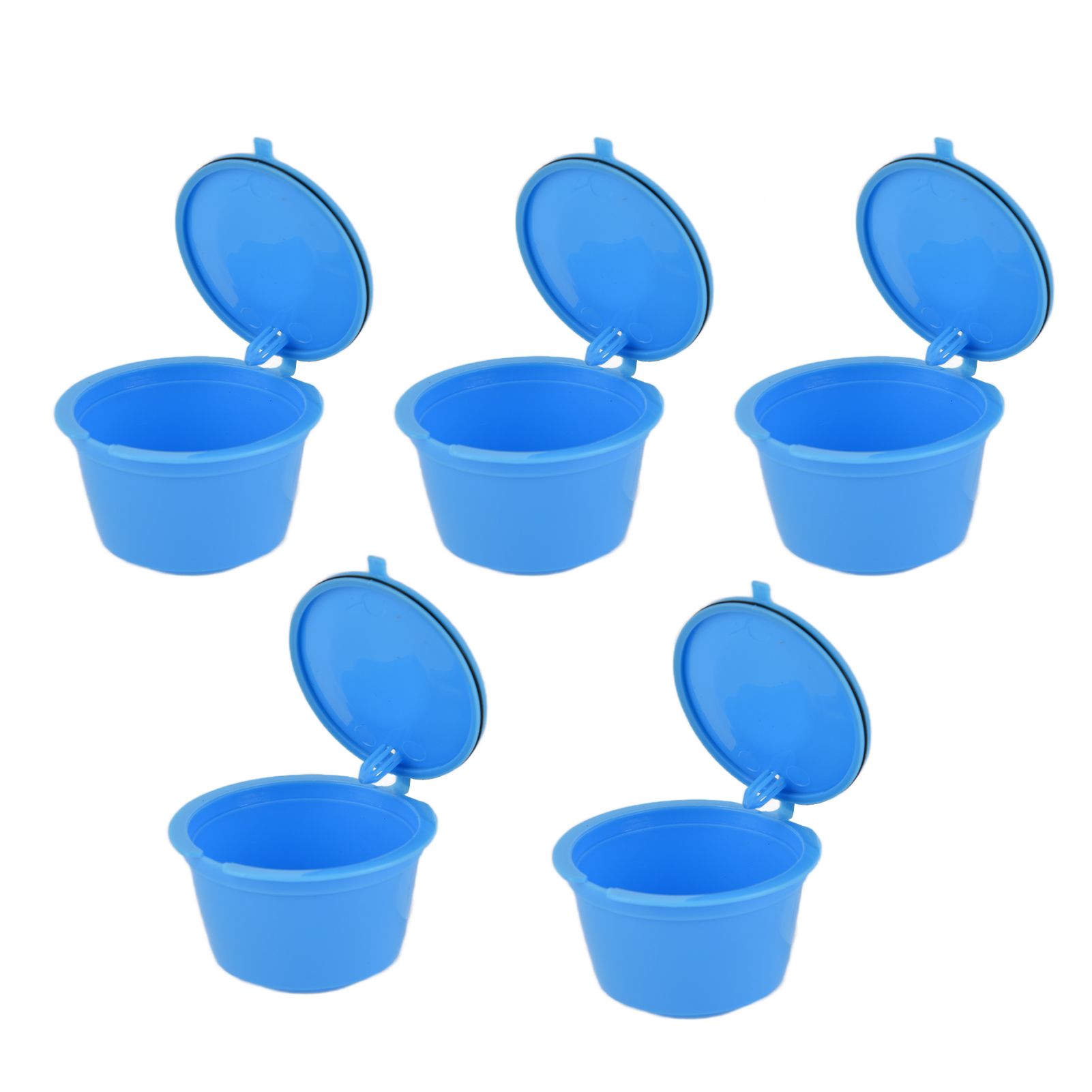 5Pcs 50ml Coffee Capsule Reusable Coffee Filter Cup with Spoon for DOLCE GUSTO view 8