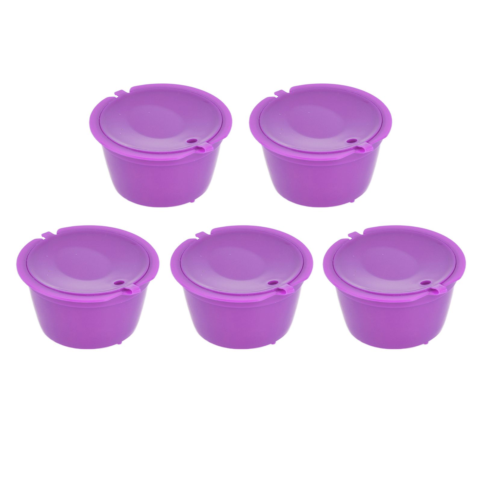 5Pcs 50ml Coffee Capsule Reusable Coffee Filter Cup with Spoon for DOLCE GUSTO view 3