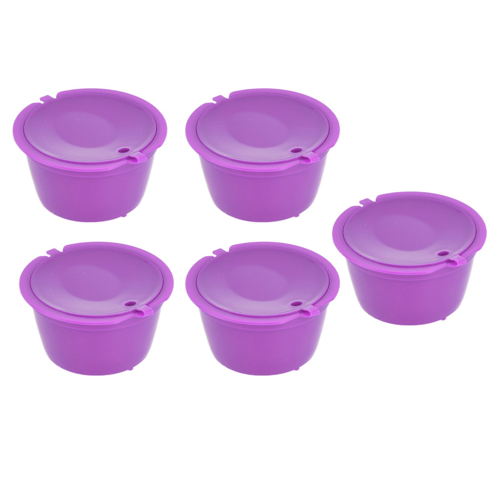 5Pcs 50ml Coffee Capsule Reusable Coffee Filter Cup with Spoon for DOLCE GUSTO view 4