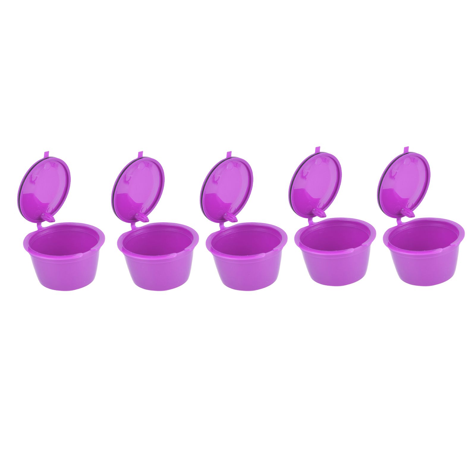 5Pcs 50ml Coffee Capsule Reusable Coffee Filter Cup with Spoon for DOLCE GUSTO view 6