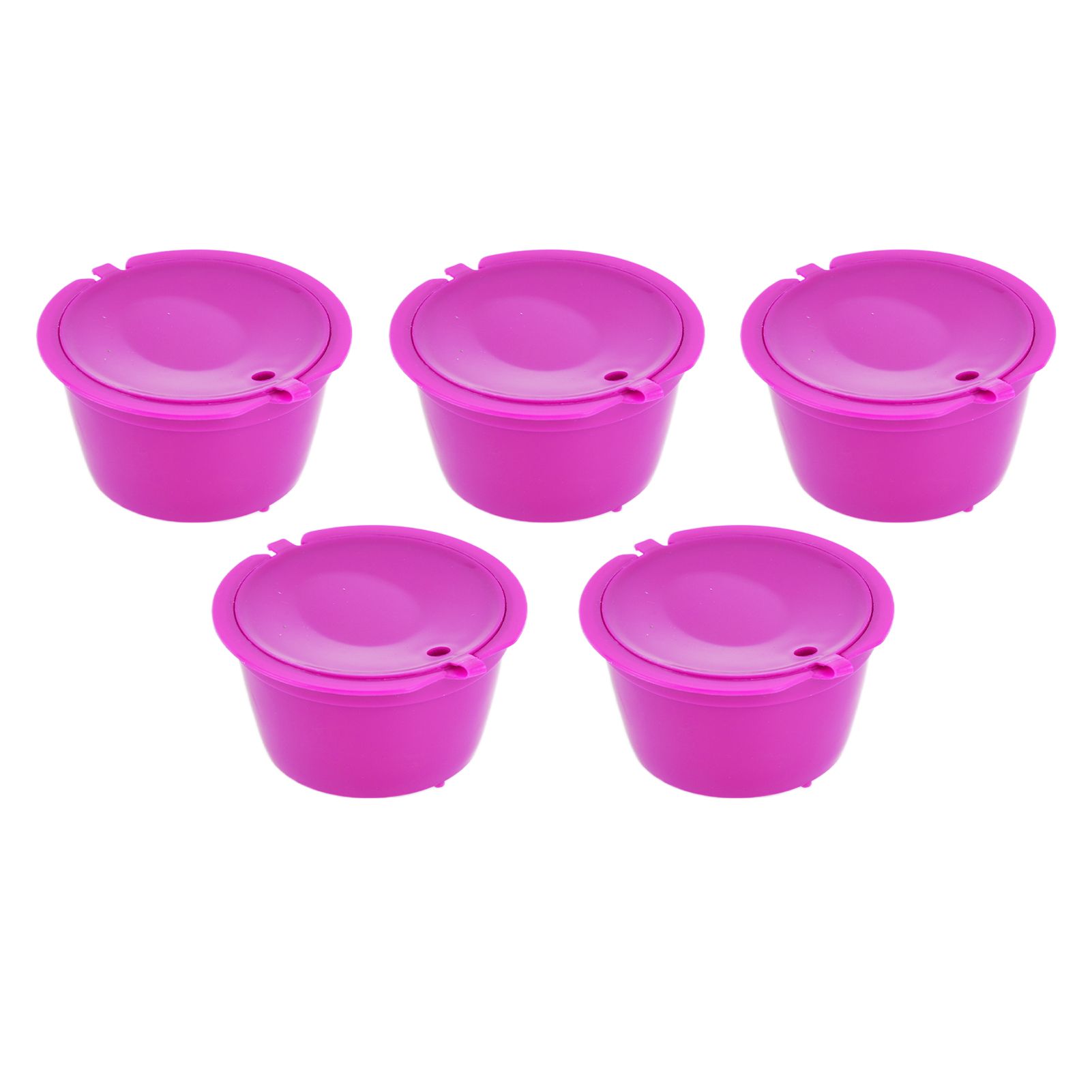 5Pcs 50ml Coffee Capsule Reusable Coffee Filter Cup with Spoon for DOLCE GUSTO view 5