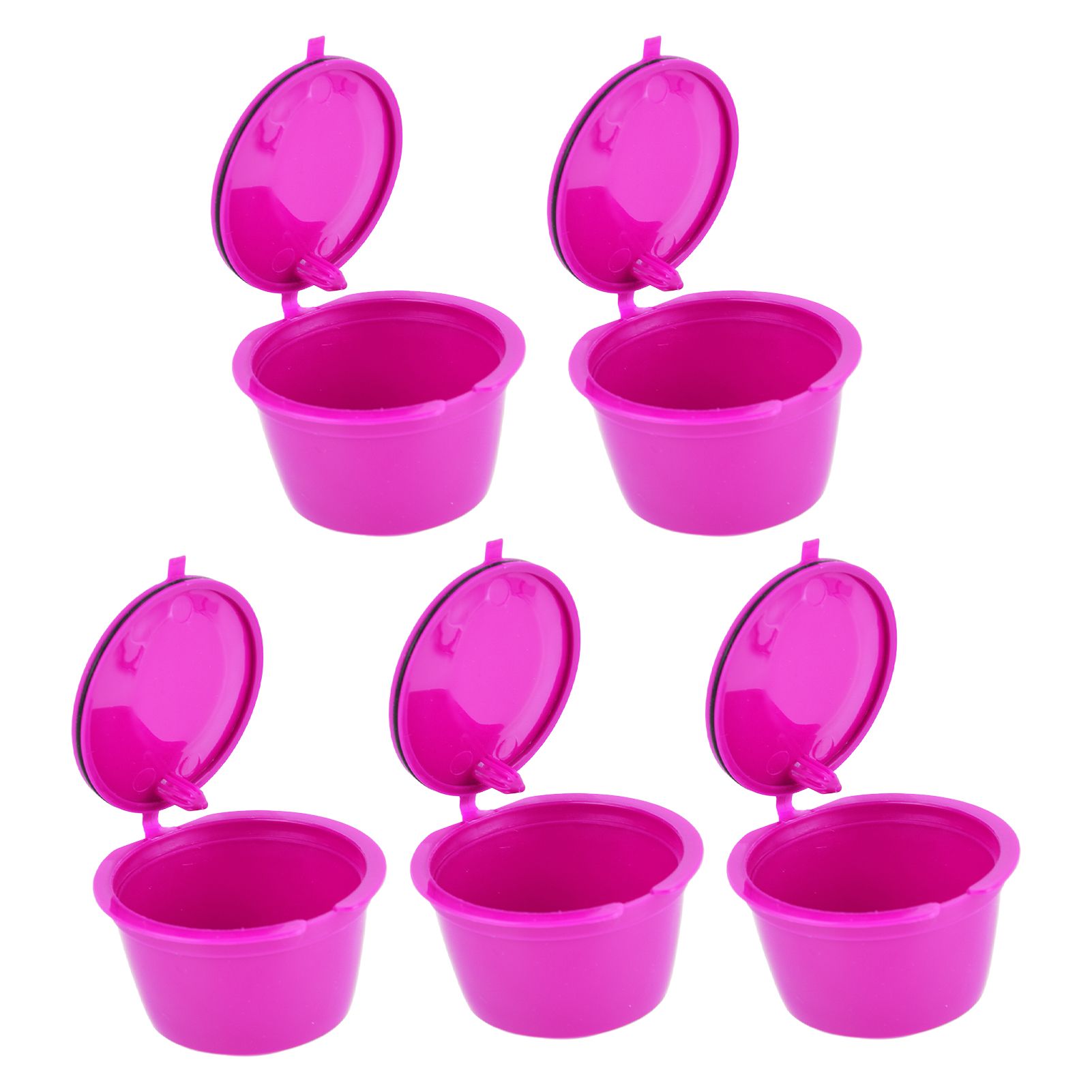 5Pcs 50ml Coffee Capsule Reusable Coffee Filter Cup with Spoon for DOLCE GUSTO view 8