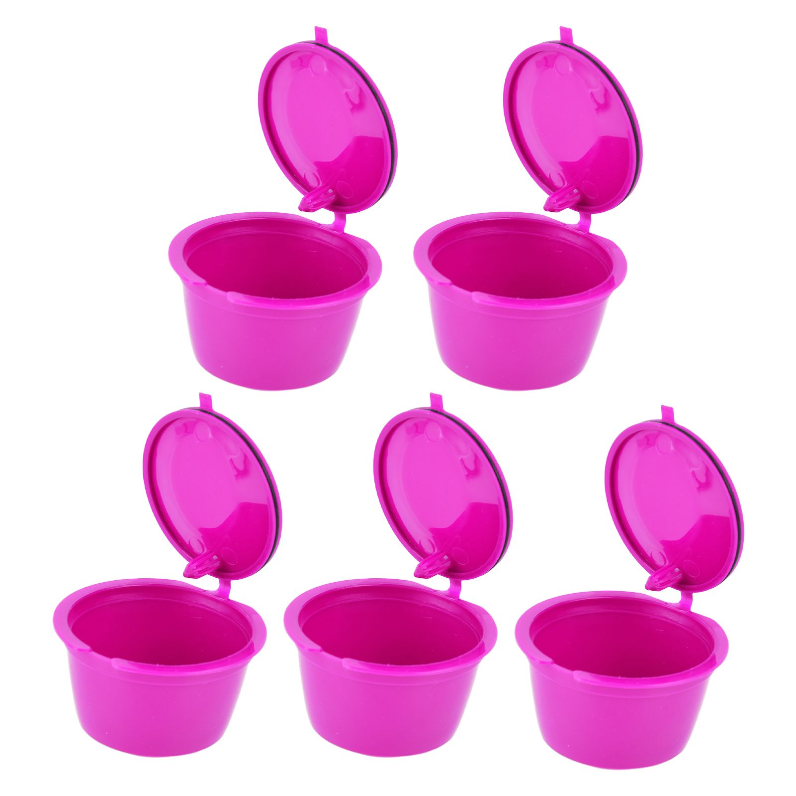 5Pcs 50ml Coffee Capsule Reusable Coffee Filter Cup with Spoon for DOLCE GUSTO view 9