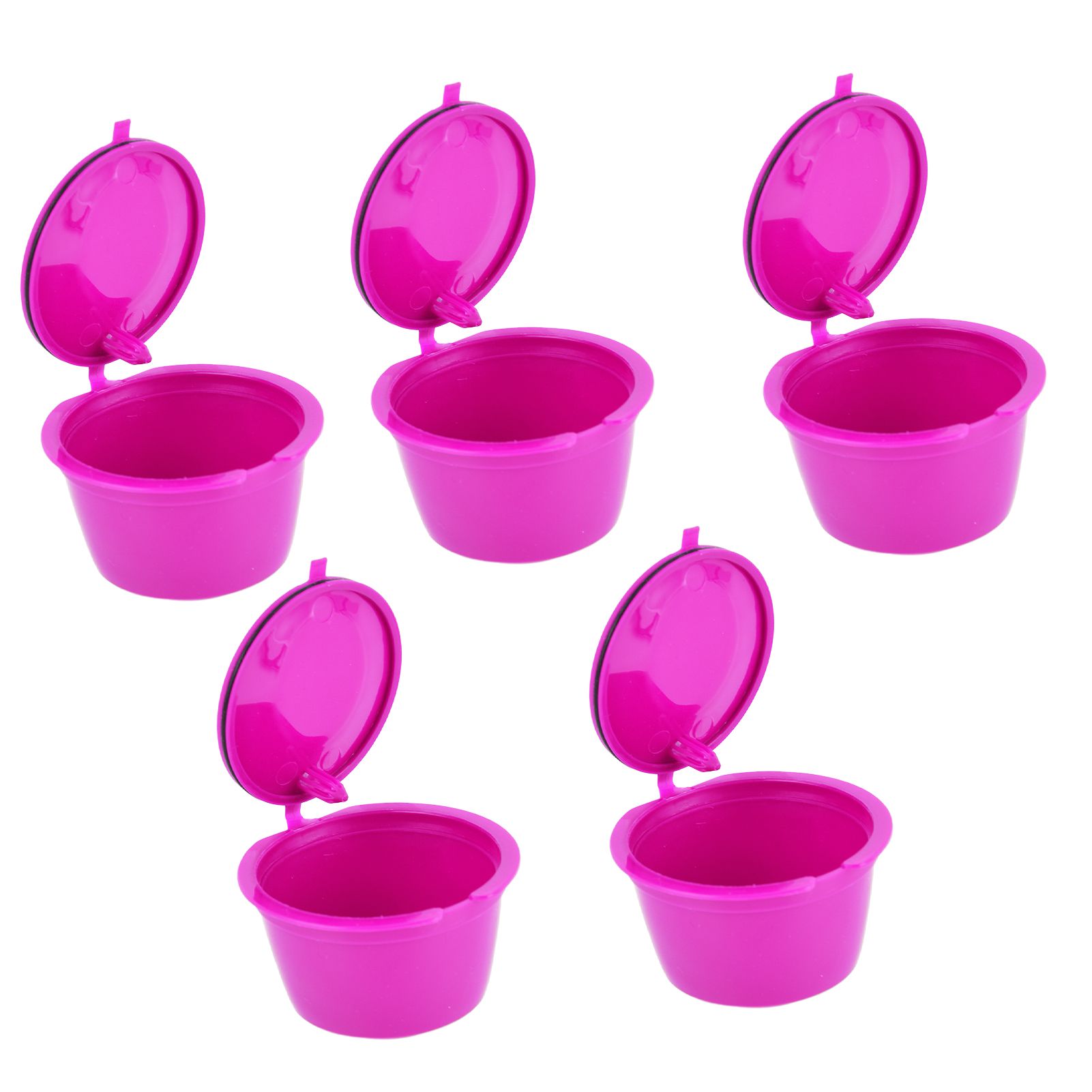 5Pcs 50ml Coffee Capsule Reusable Coffee Filter Cup with Spoon for DOLCE GUSTO view 10