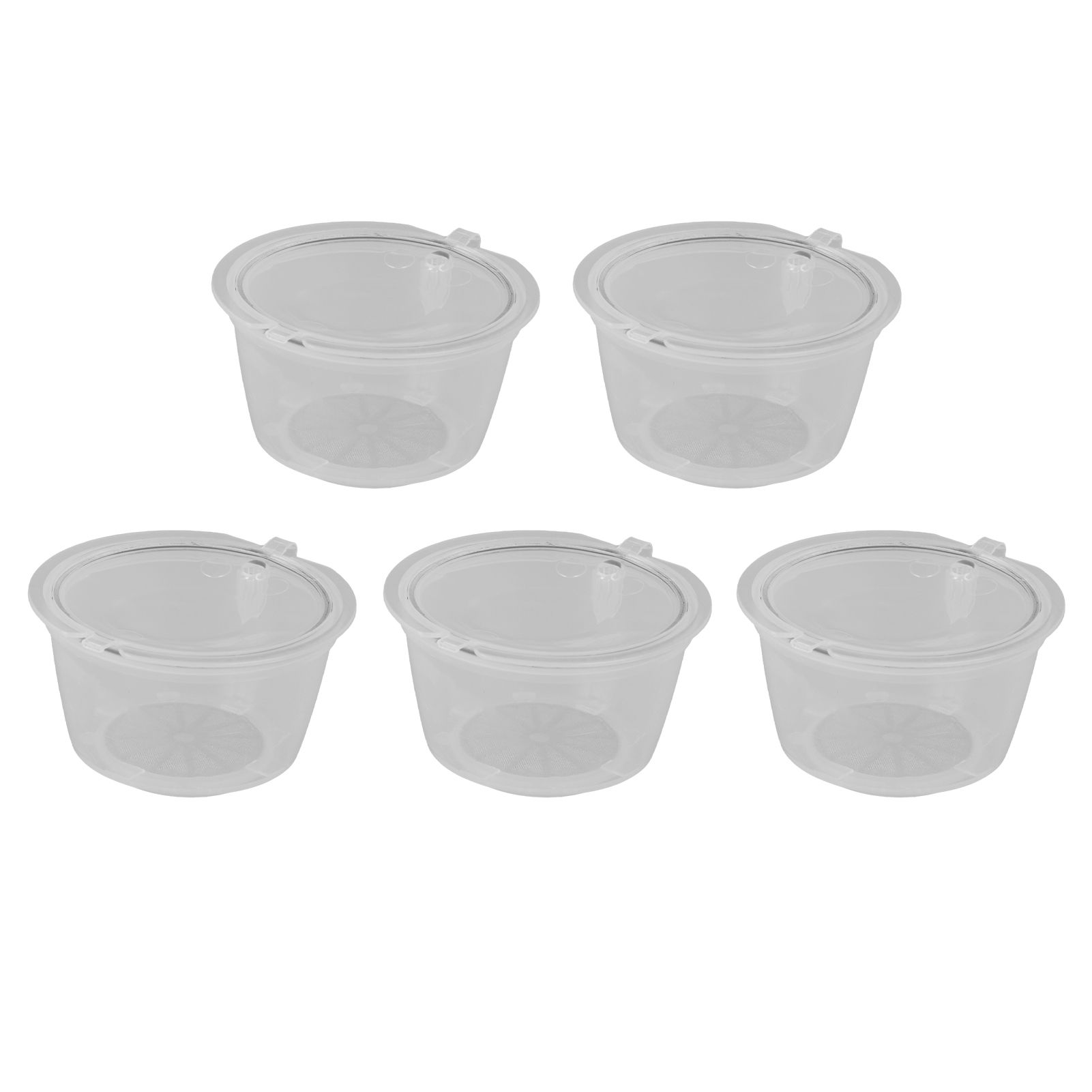 5Pcs 50ml Coffee Capsule Reusable Coffee Filter Cup with Spoon for DOLCE GUSTO view 3