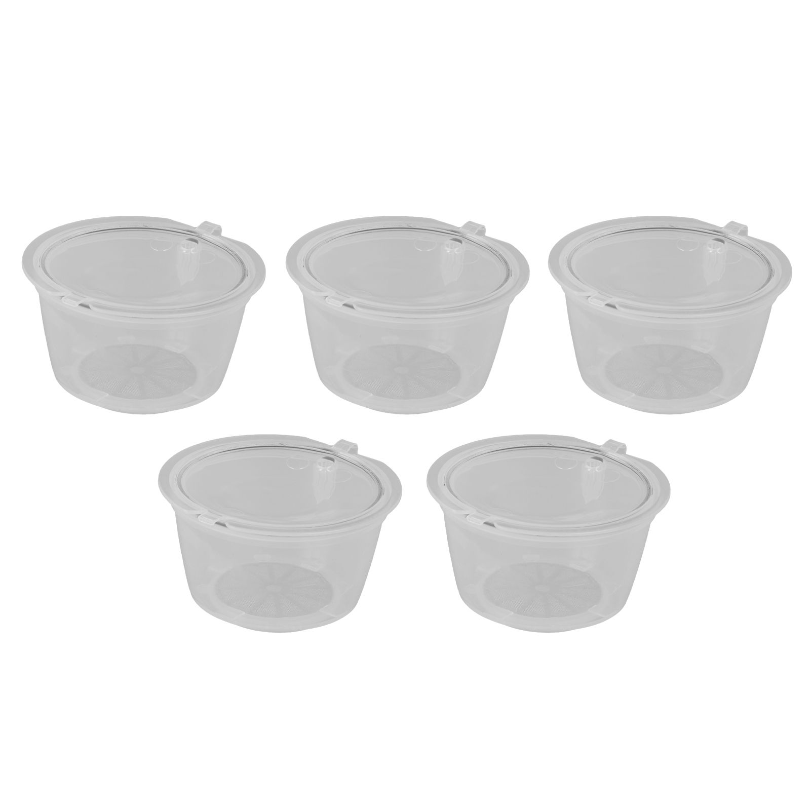 5Pcs 50ml Coffee Capsule Reusable Coffee Filter Cup with Spoon for DOLCE GUSTO view 4
