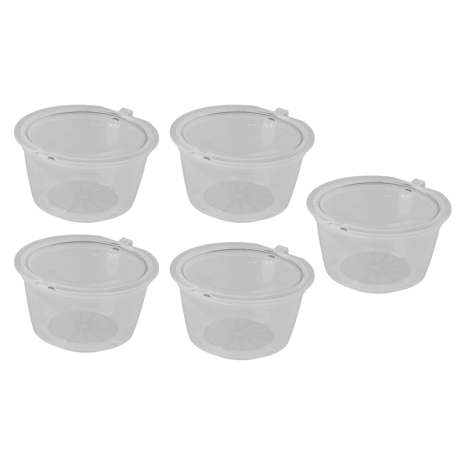 5Pcs 50ml Coffee Capsule Reusable Coffee Filter Cup with Spoon for DOLCE GUSTO view 5