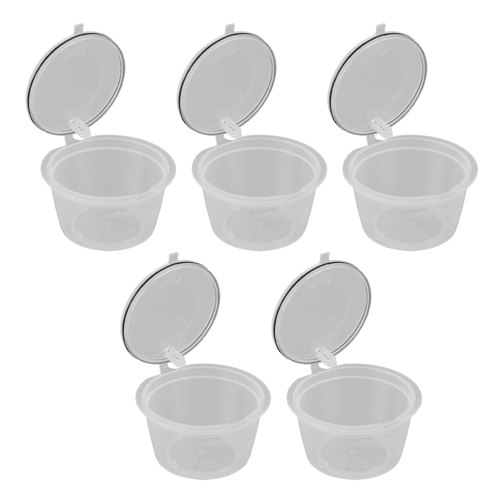 5Pcs 50ml Coffee Capsule Reusable Coffee Filter Cup with Spoon for DOLCE GUSTO view 7