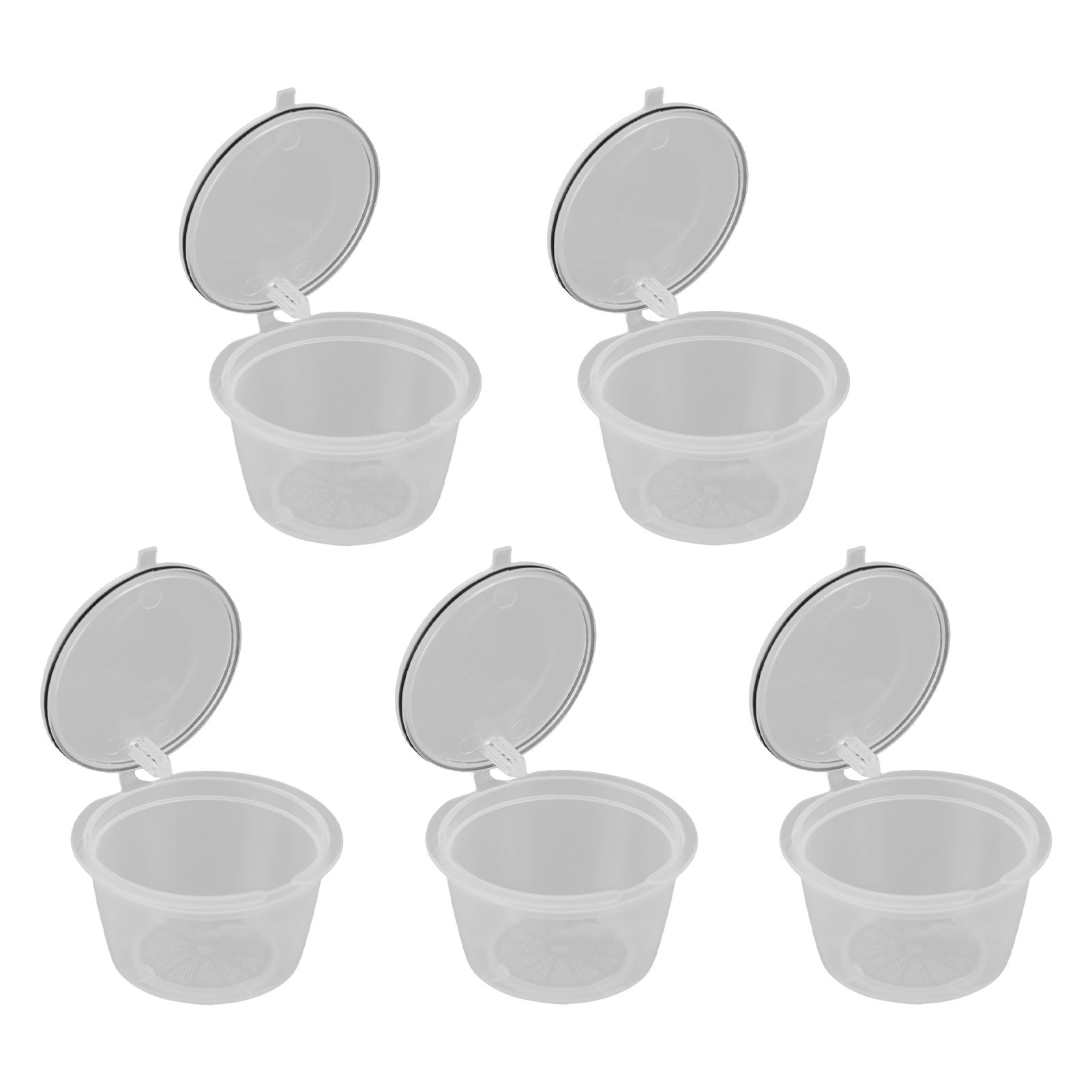 5Pcs 50ml Coffee Capsule Reusable Coffee Filter Cup with Spoon for DOLCE GUSTO view 8