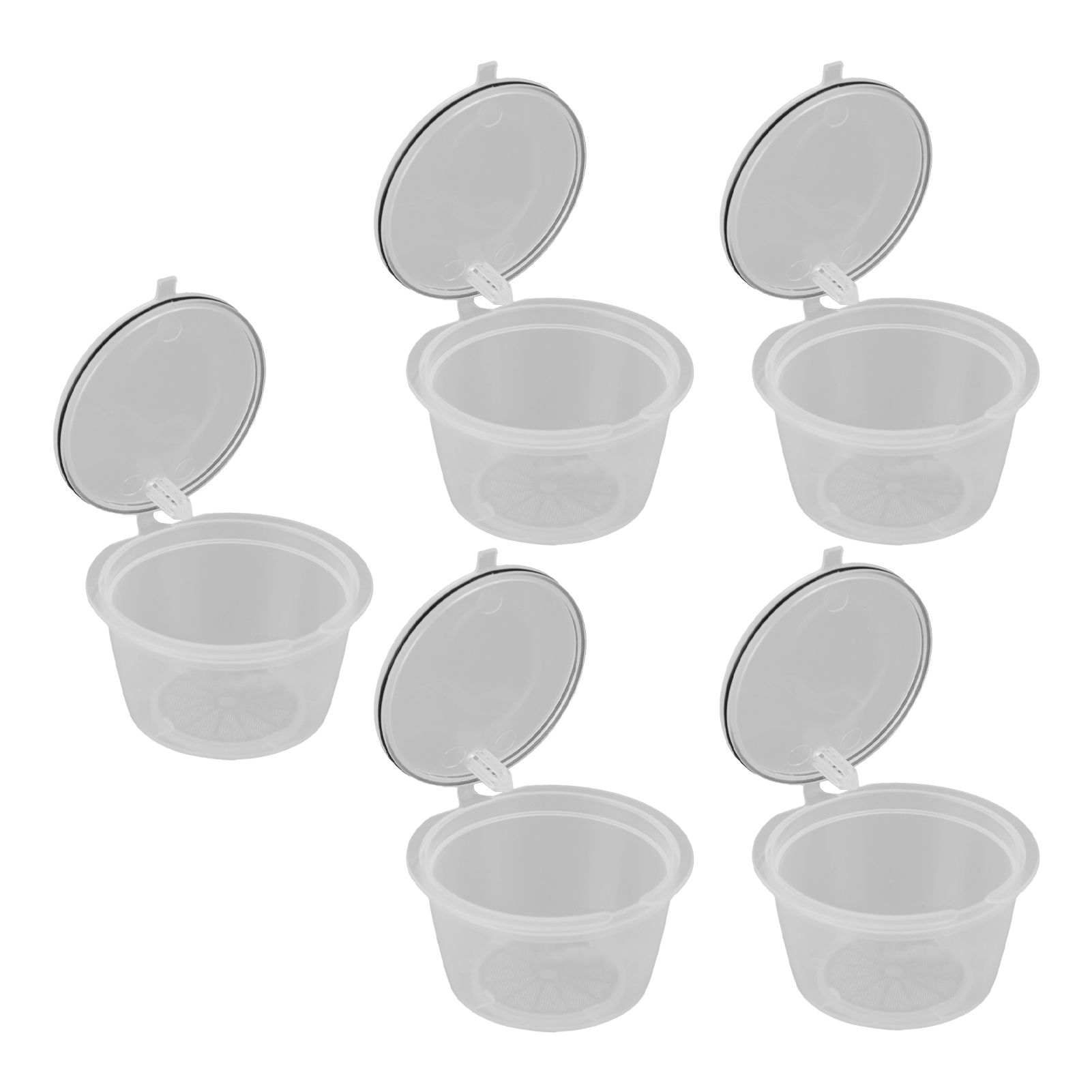 5Pcs 50ml Coffee Capsule Reusable Coffee Filter Cup with Spoon for DOLCE GUSTO view 9