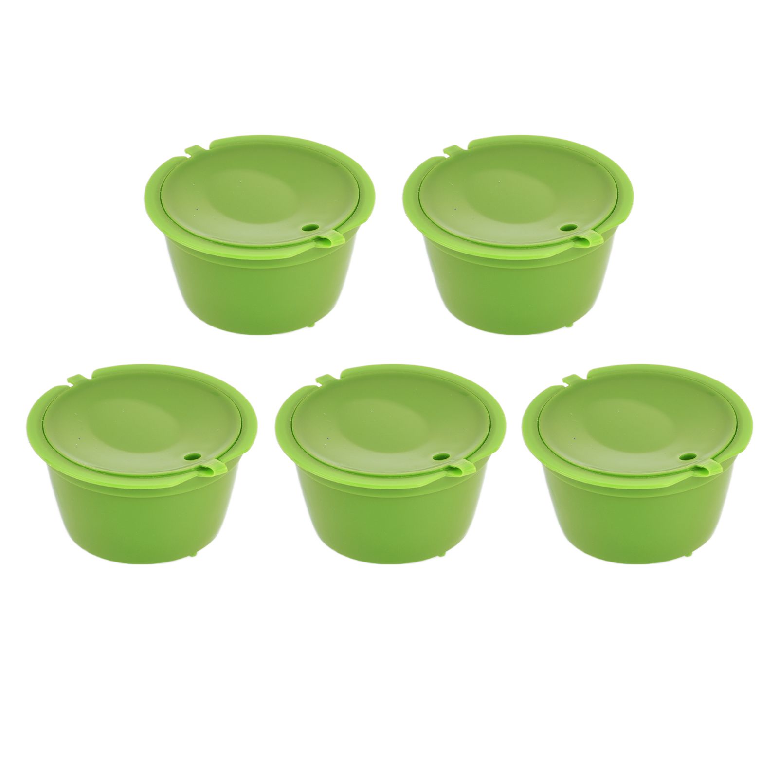 5Pcs 50ml Coffee Capsule Reusable Coffee Filter Cup with Spoon for DOLCE GUSTO view 3