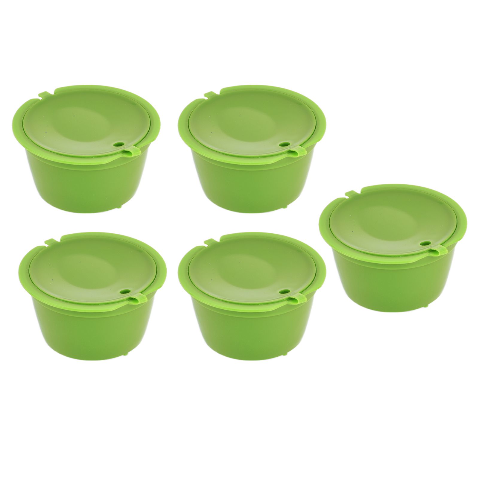 5Pcs 50ml Coffee Capsule Reusable Coffee Filter Cup with Spoon for DOLCE GUSTO view 4