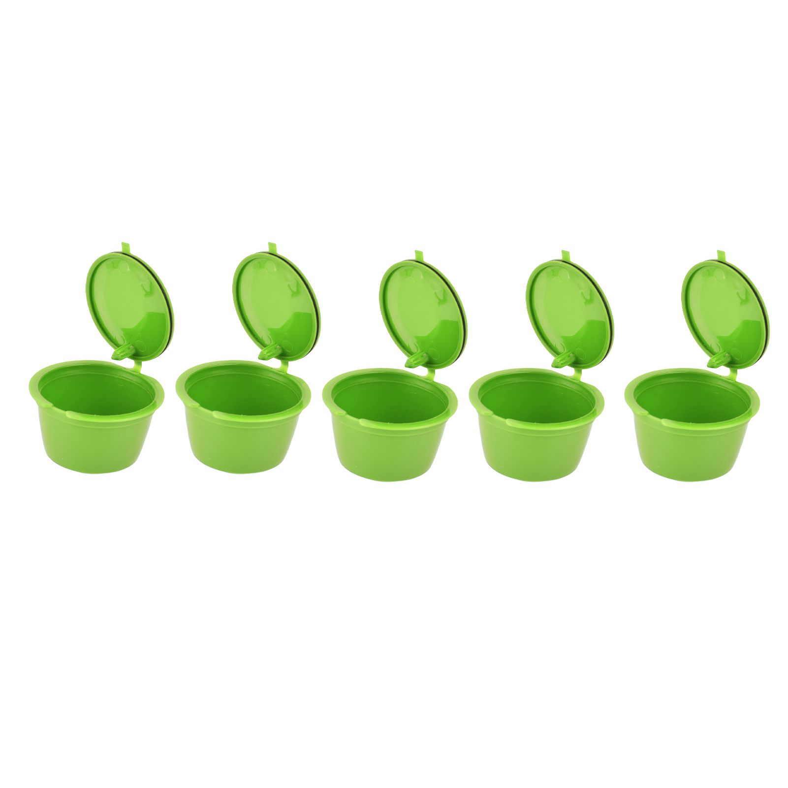 5Pcs 50ml Coffee Capsule Reusable Coffee Filter Cup with Spoon for DOLCE GUSTO view 7