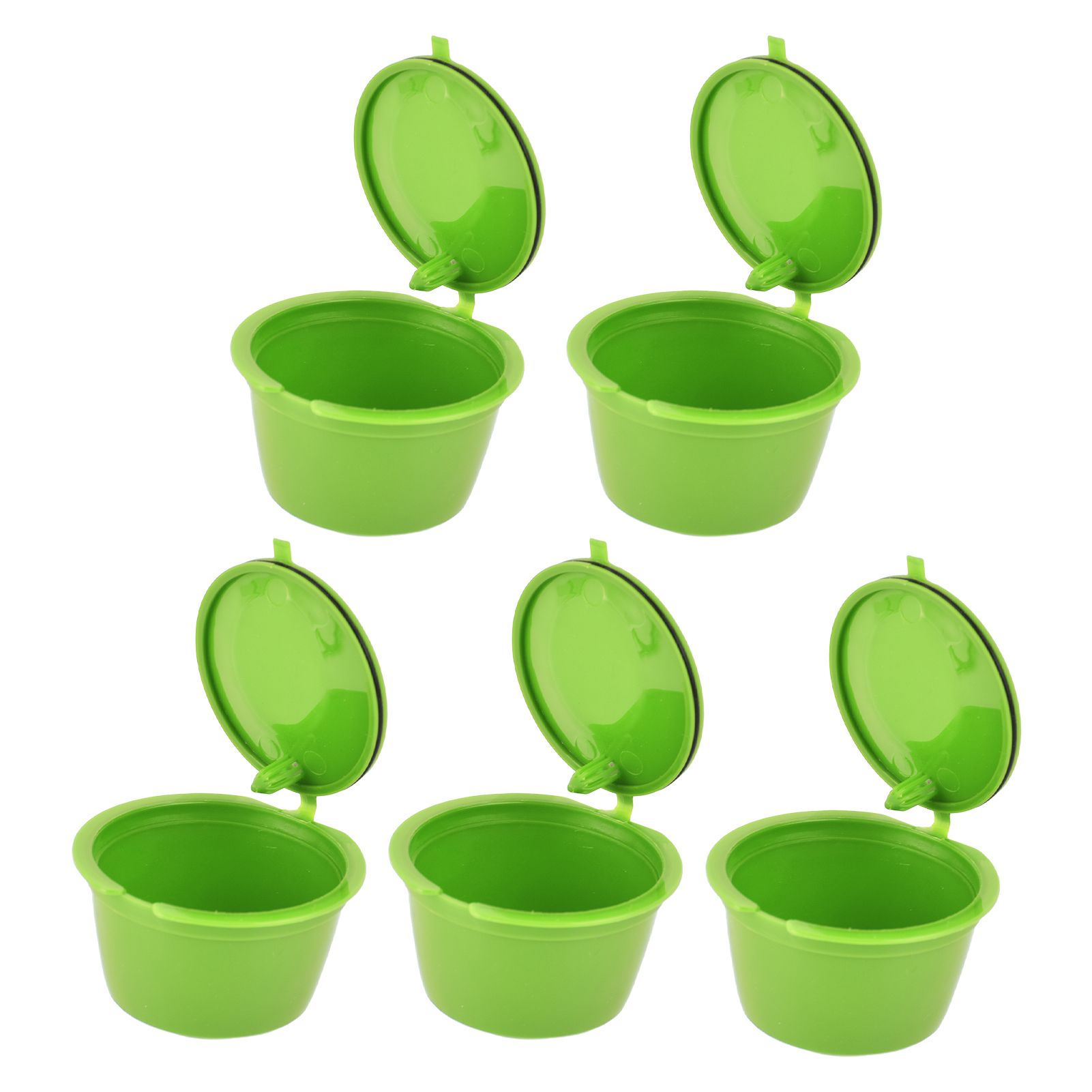 5Pcs 50ml Coffee Capsule Reusable Coffee Filter Cup with Spoon for DOLCE GUSTO view 9