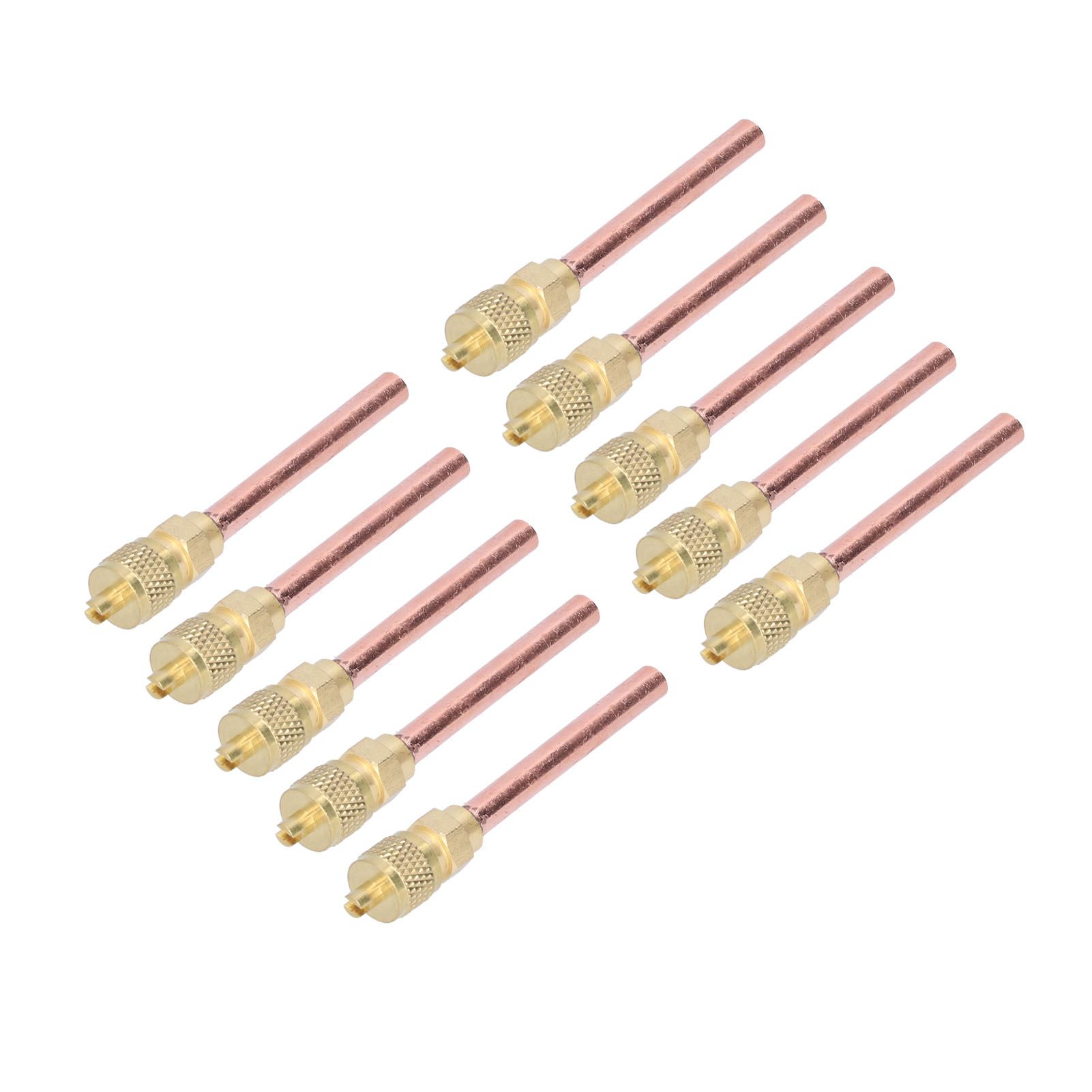10Pcs 1/4SAE HVAC Filling Access Valves Air Conditioner Brass Check Valve for view 3