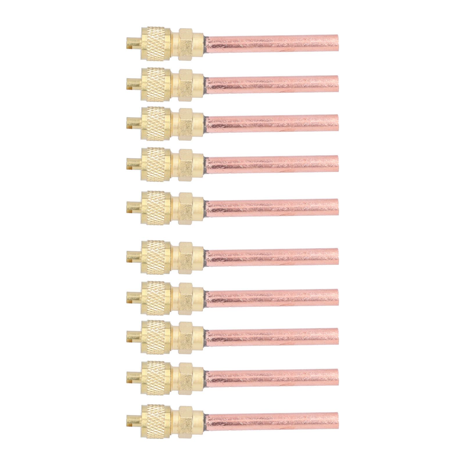 10Pcs 1/4SAE HVAC Filling Access Valves Air Conditioner Brass Check Valve for view 4