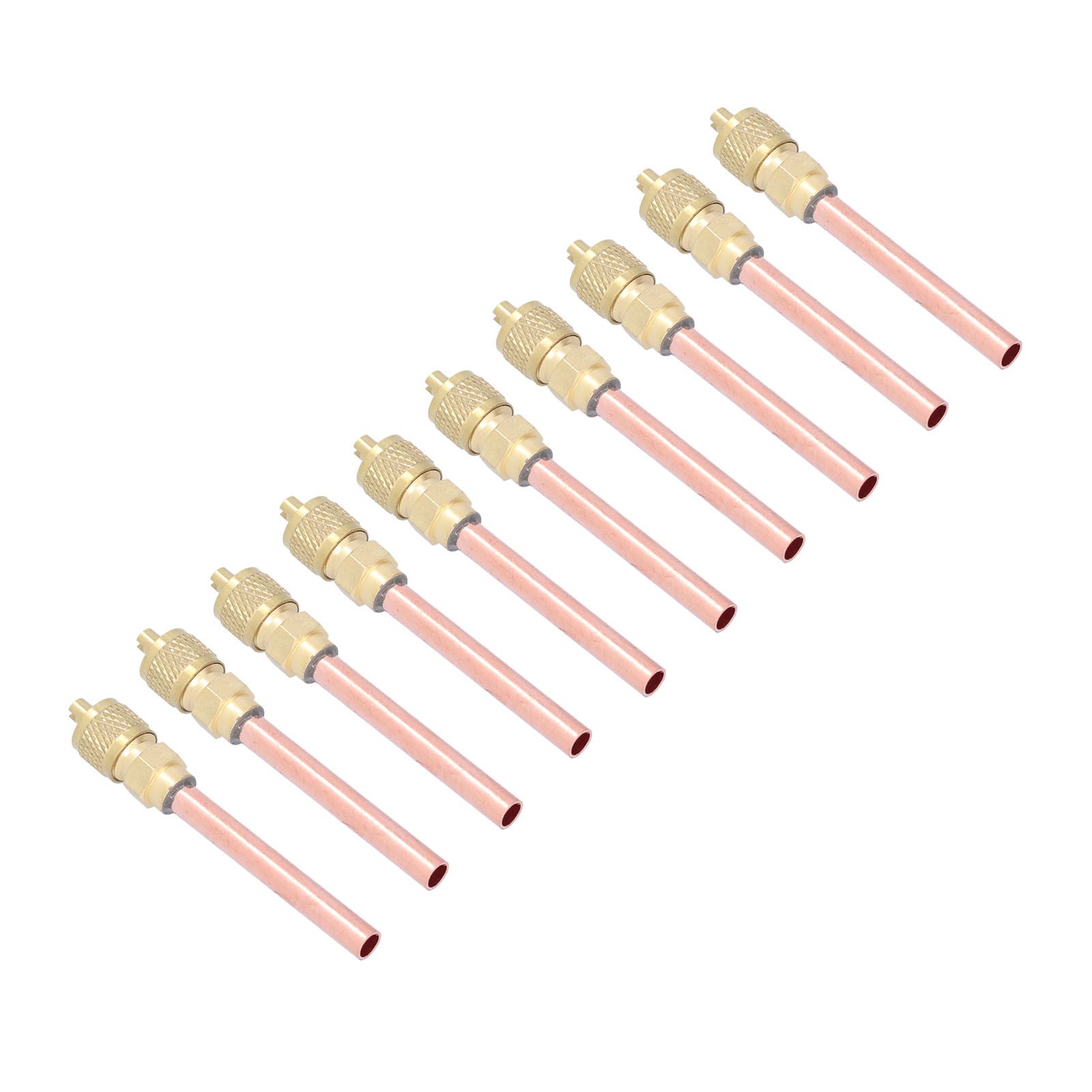 10Pcs 1/4SAE HVAC Filling Access Valves Air Conditioner Brass Check Valve for view 5