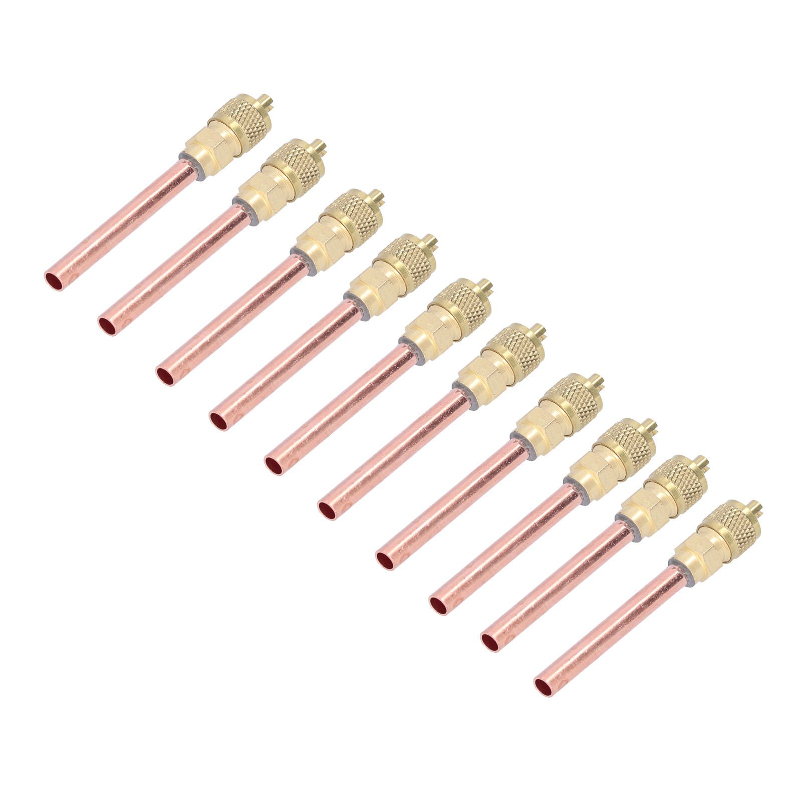 10Pcs 1/4SAE HVAC Filling Access Valves Air Conditioner Brass Check Valve for view 6