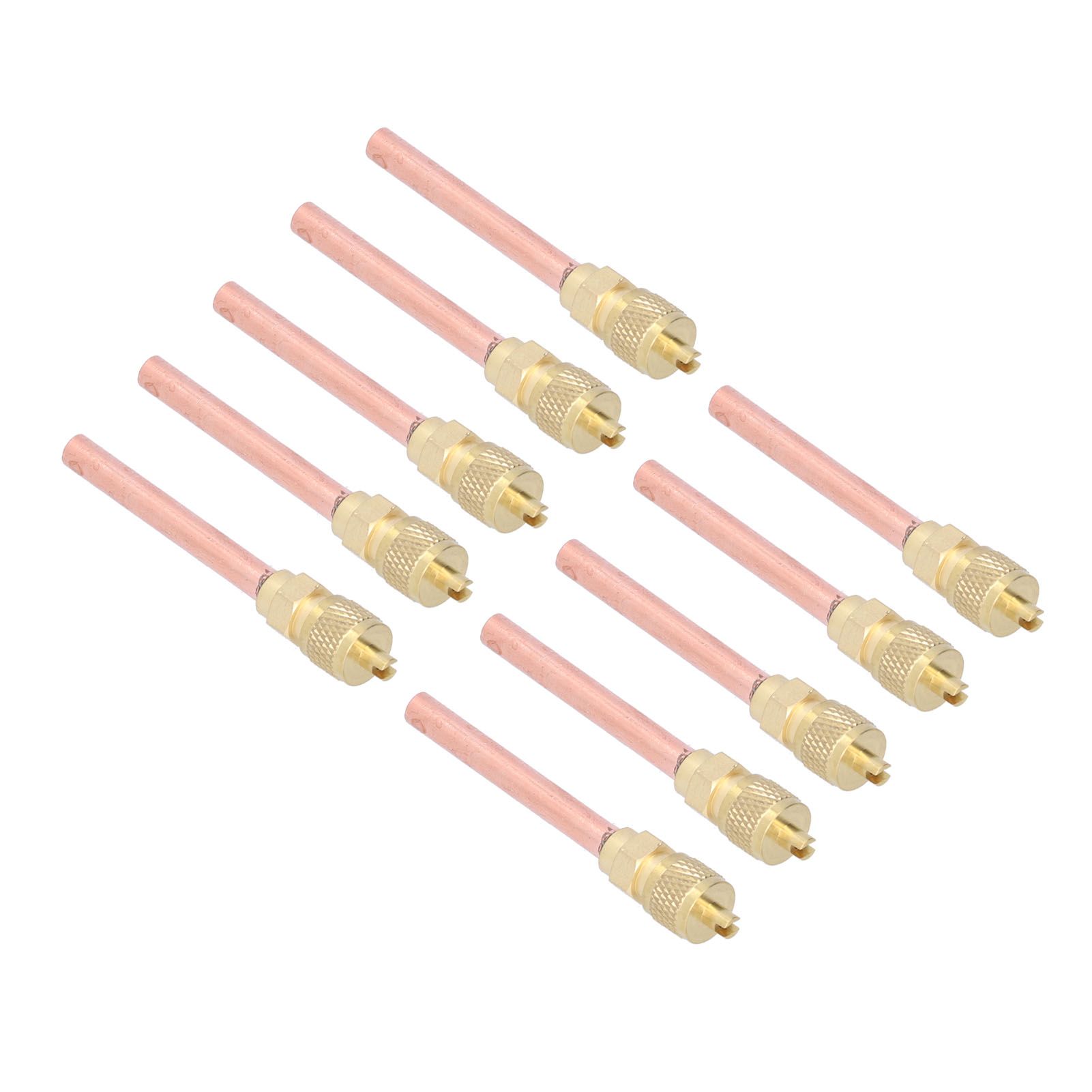 10Pcs 1/4SAE HVAC Filling Access Valves Air Conditioner Brass Check Valve for view 7