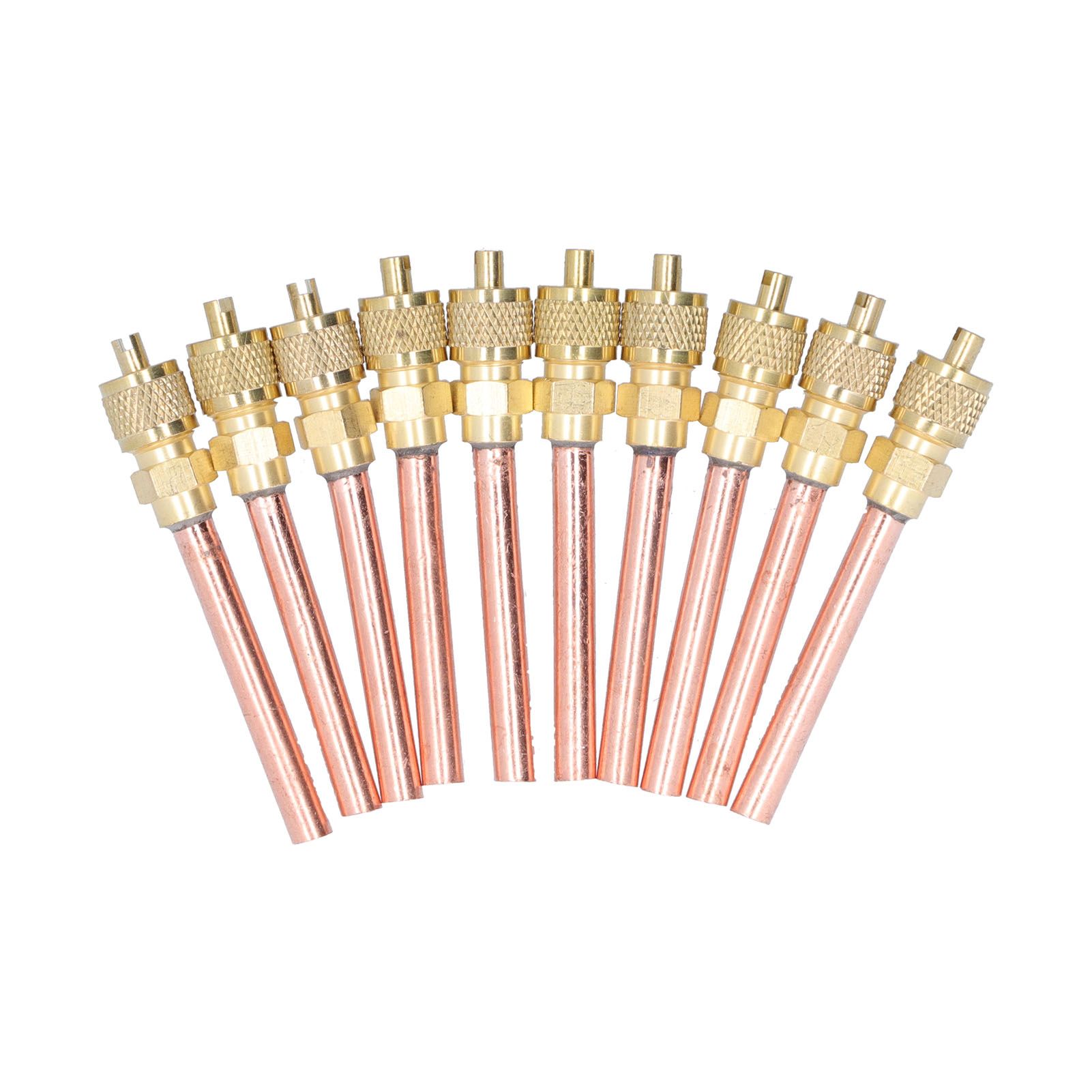 10Pcs 1/4SAE HVAC Filling Access Valves Air Conditioner Brass Check Valve for view 8