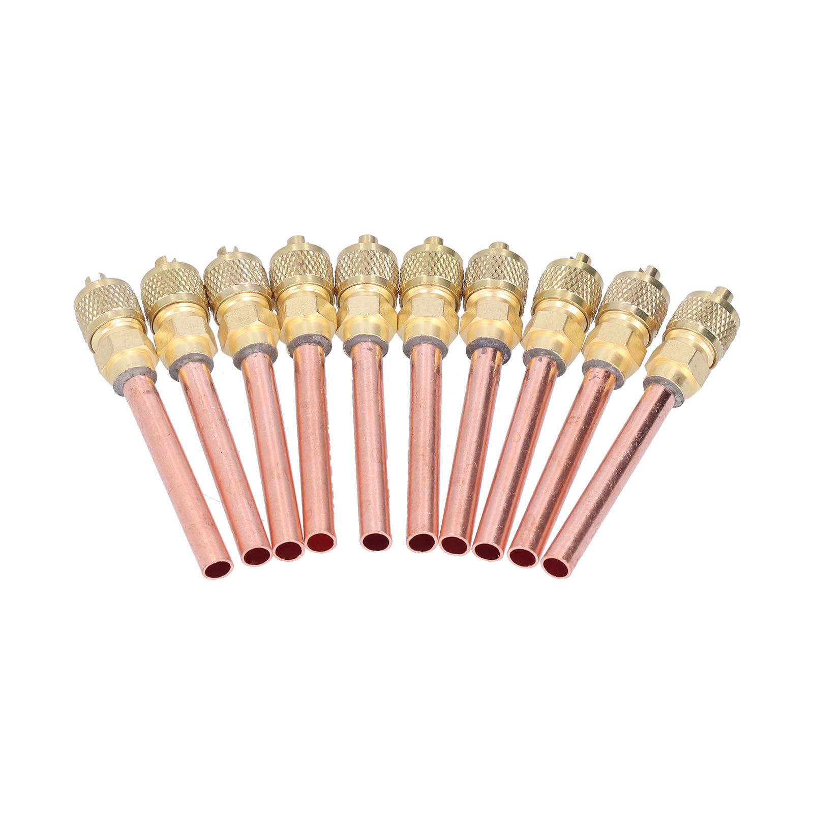 10Pcs 1/4SAE HVAC Filling Access Valves Air Conditioner Brass Check Valve for view 9
