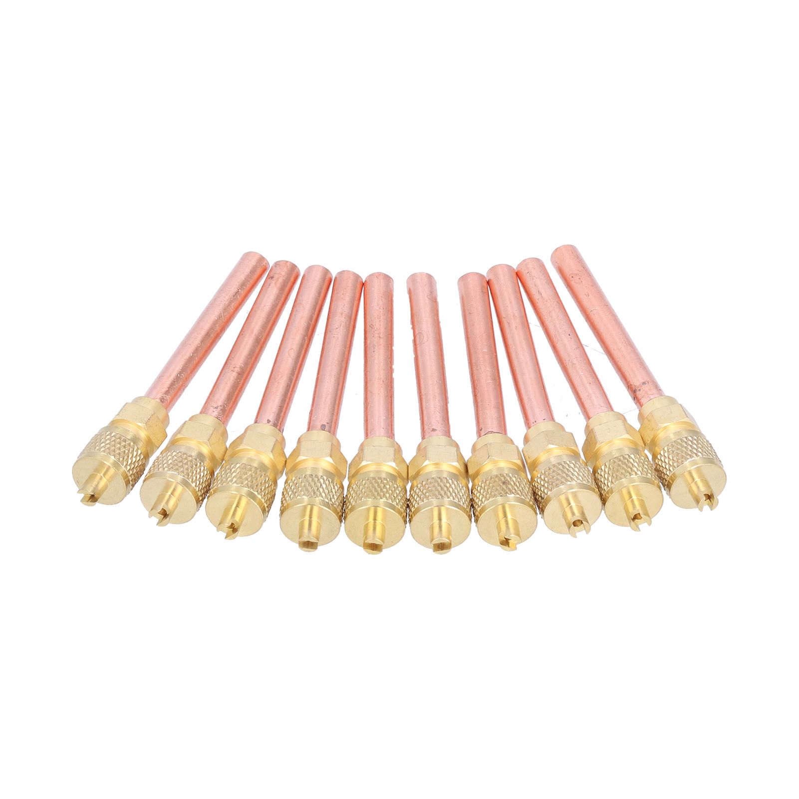 10Pcs 1/4SAE HVAC Filling Access Valves Air Conditioner Brass Check Valve for view 10
