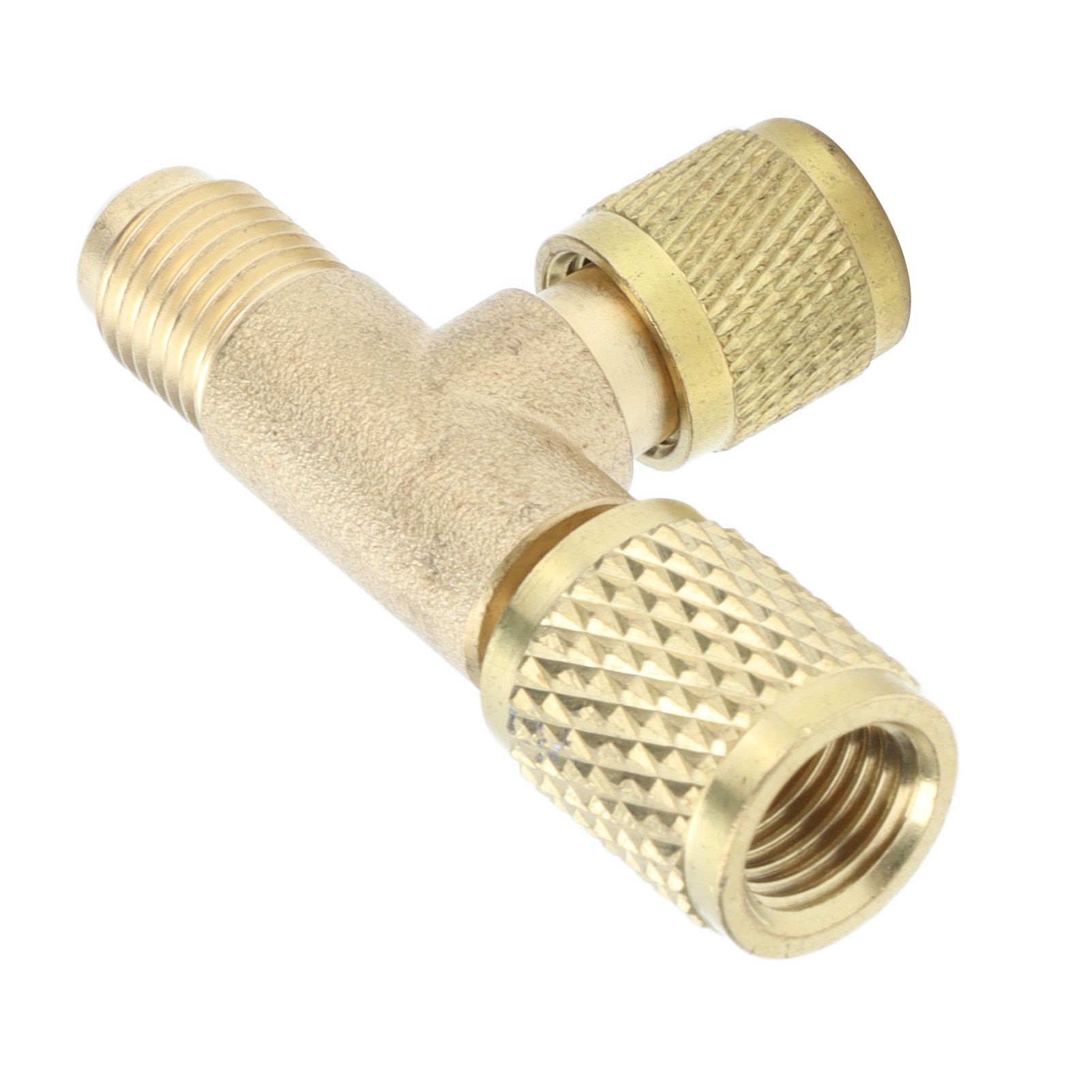 1/4SAE Exhaust Valve Air Conditioning Refrigeration Charging Adapter Valve for view 5