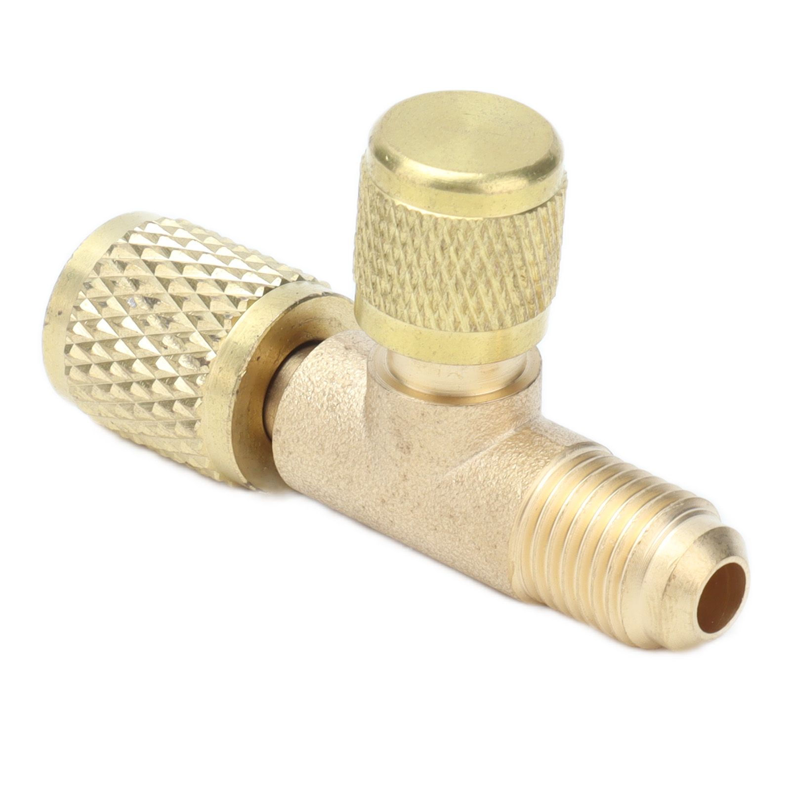 1/4SAE Exhaust Valve Air Conditioning Refrigeration Charging Adapter Valve for view 8