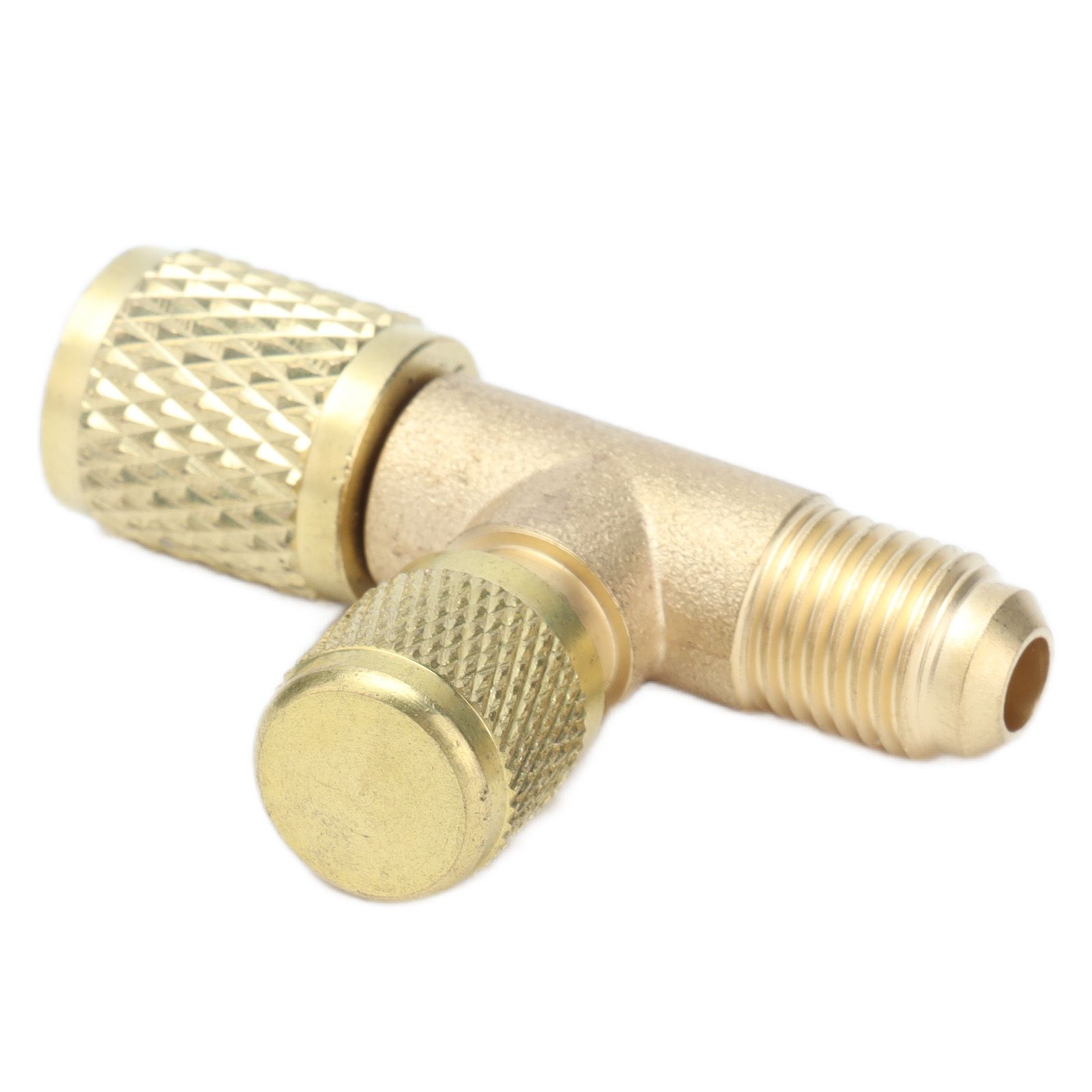 1/4SAE Exhaust Valve Air Conditioning Refrigeration Charging Adapter Valve for view 10
