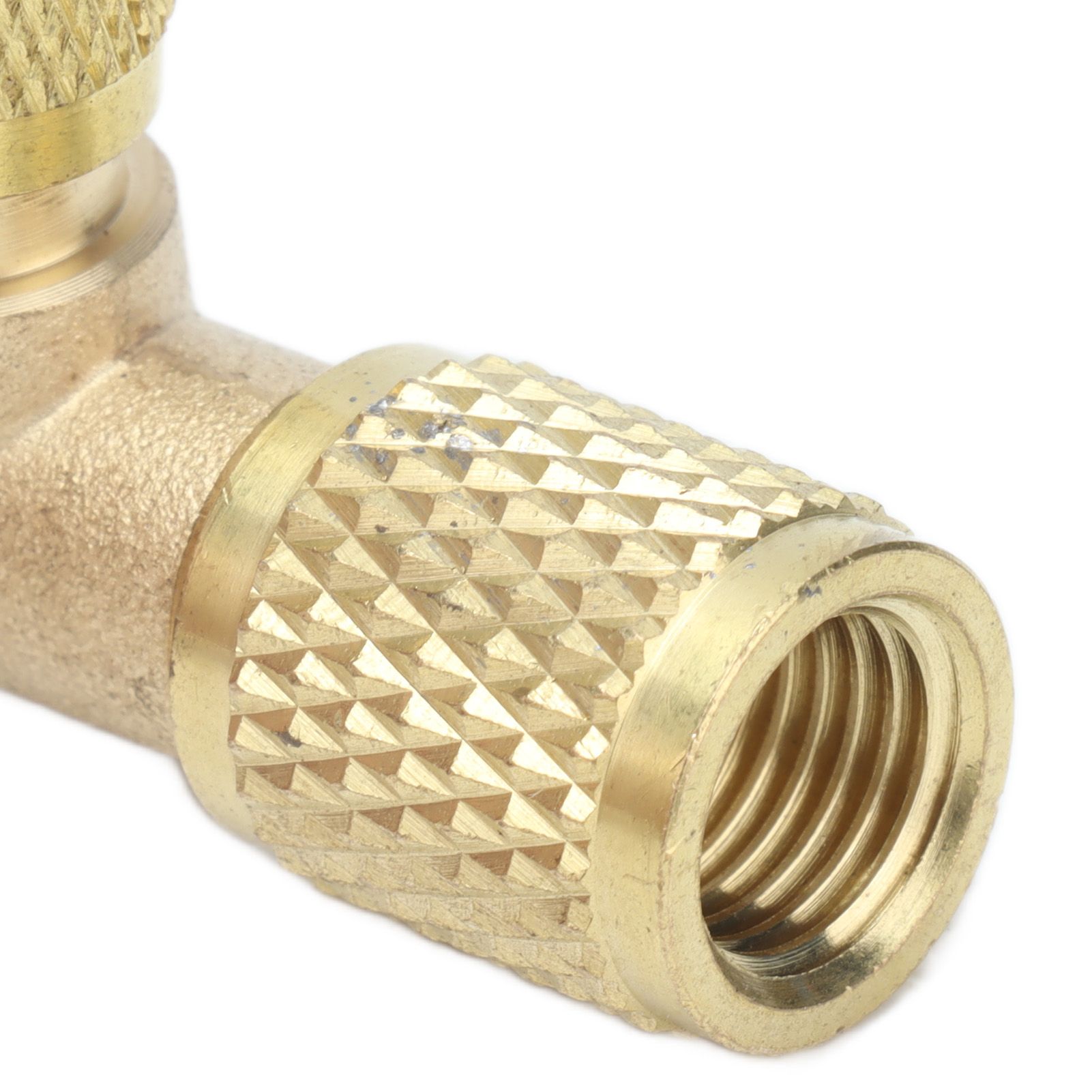 1/4SAE Exhaust Valve Air Conditioning Refrigeration Charging Adapter Valve for view 14