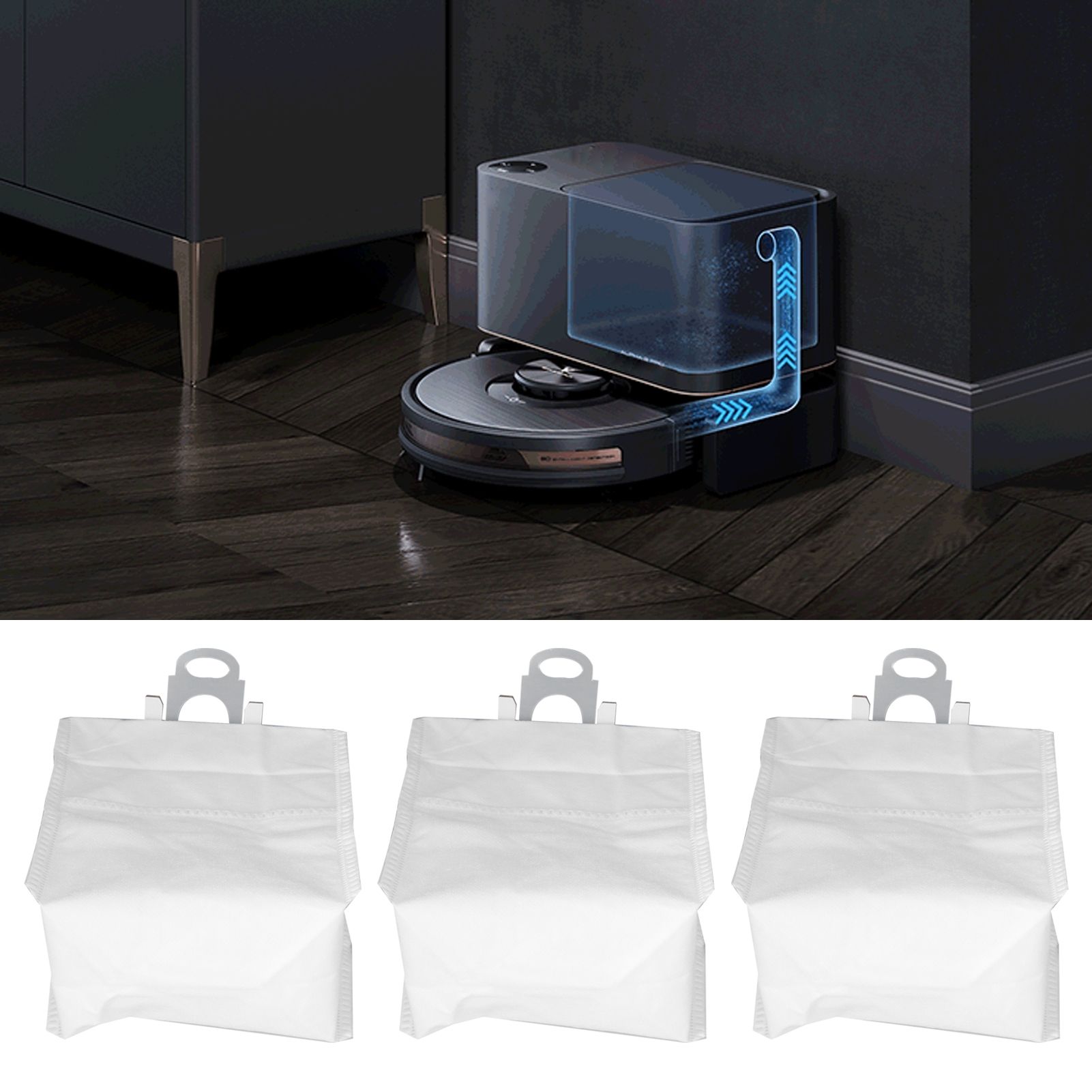 3Pcs Fiber Dust Bag Replacement Accessory Fit for ROIDMI EVE Plus Series view 12