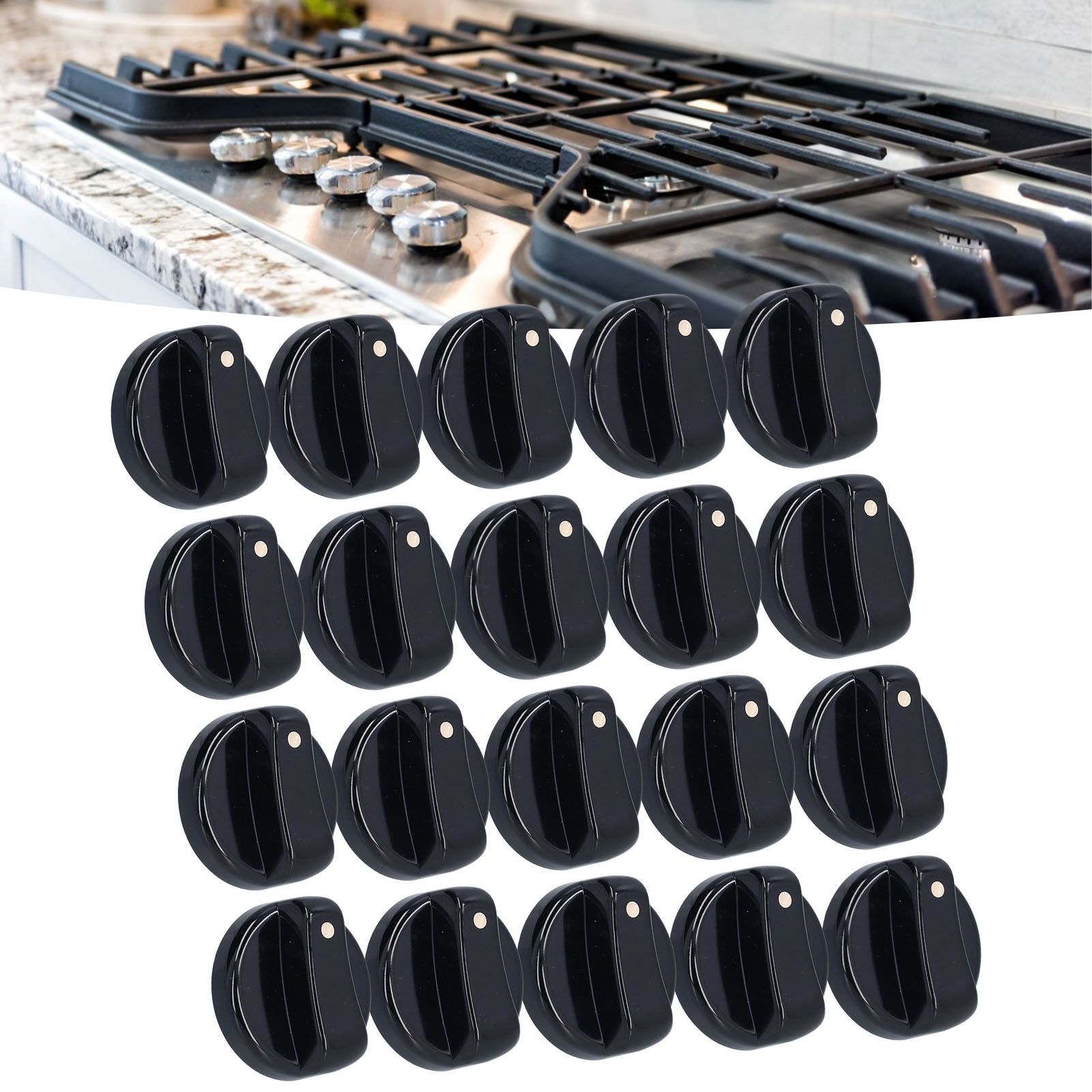 20PCS 8mm Universal Kitchen Range Control Knob ABS for Gas Stove Microwave view 12