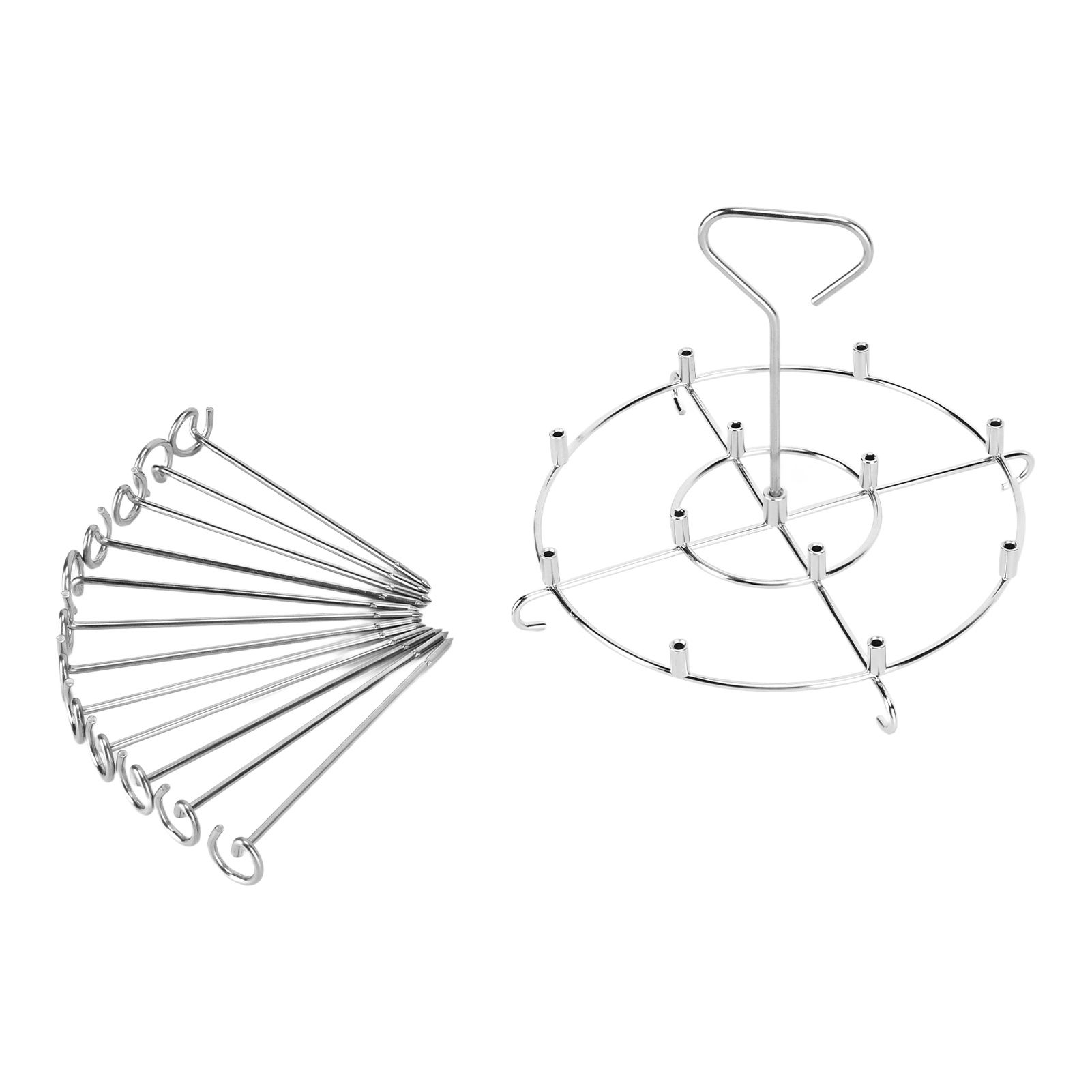 304 Stainless Steel Skewers Stand Set Multifunction Grill Dehydration Rack view 2