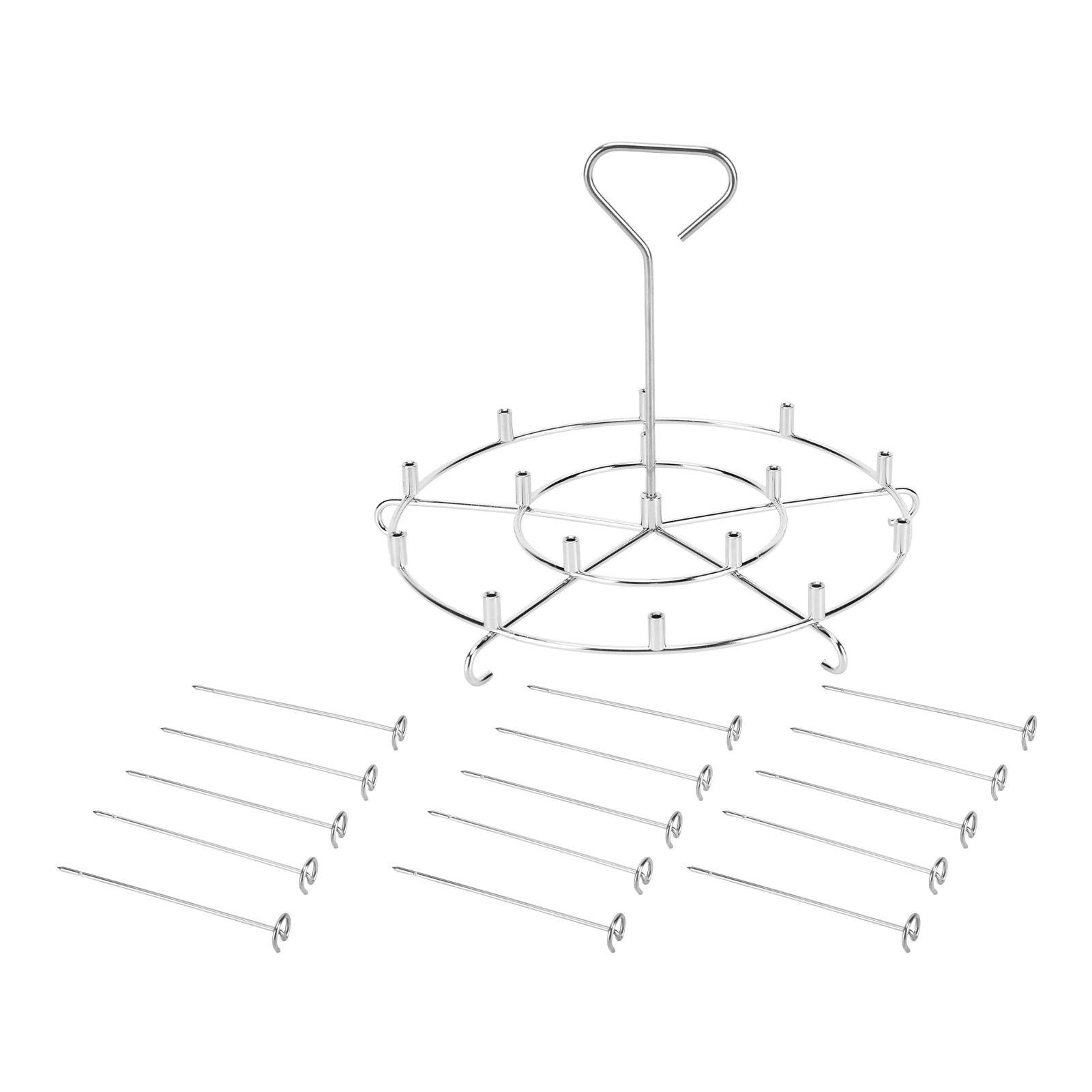 304 Stainless Steel Skewers Stand Set Multifunction Grill Dehydration Rack view 2