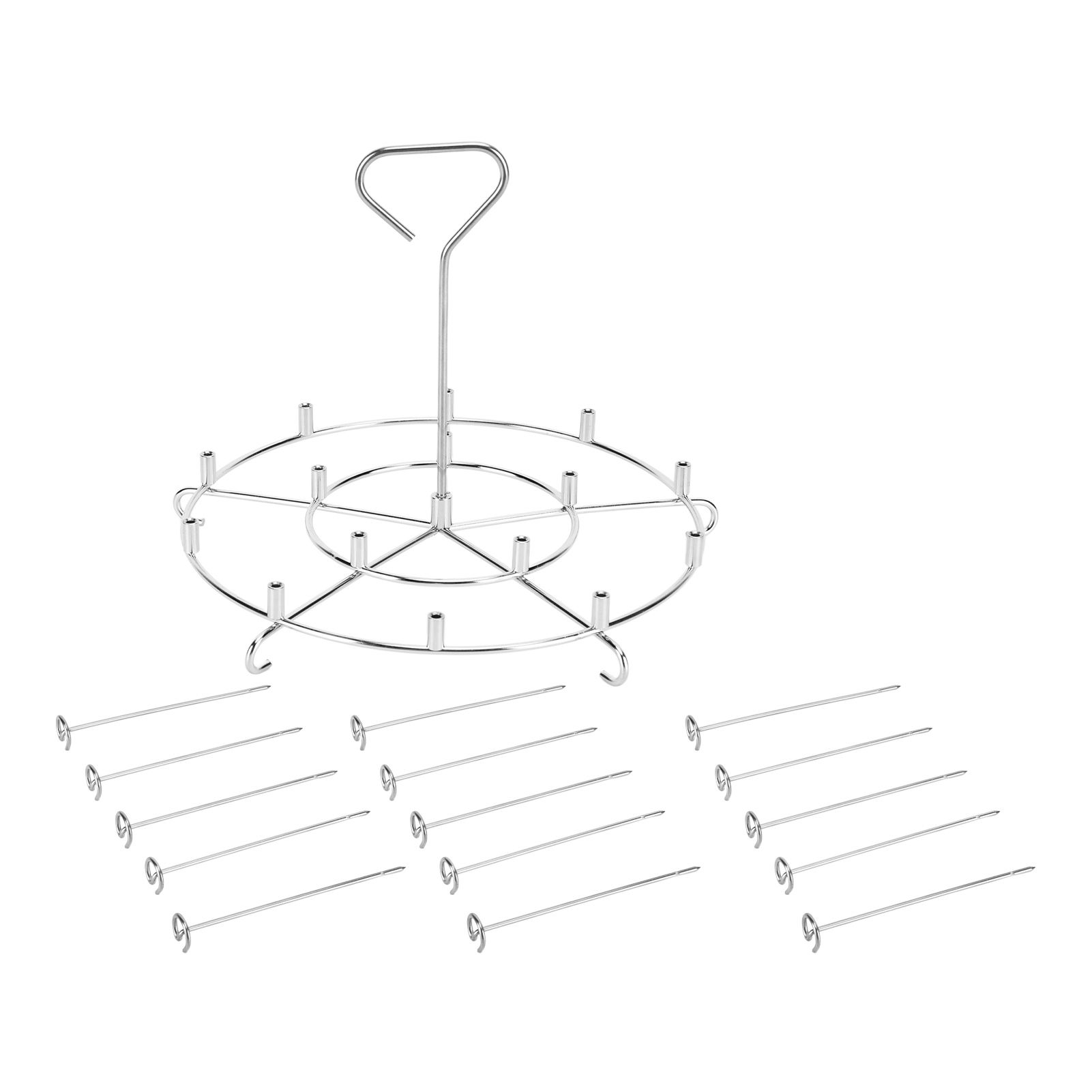 304 Stainless Steel Skewers Stand Set Multifunction Grill Dehydration Rack view 3