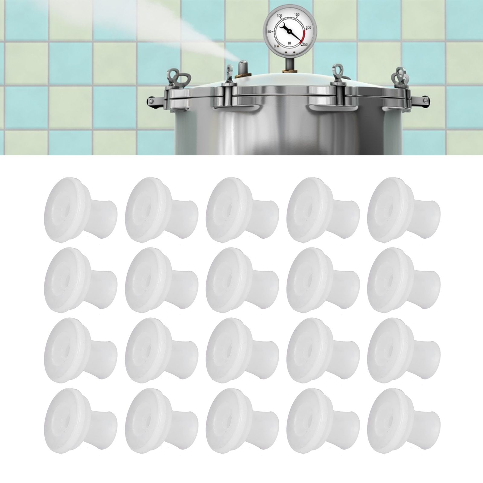 20PCS Pressure Cooker Inner Cover Accessory Universal Silicone Center Fixed view 12
